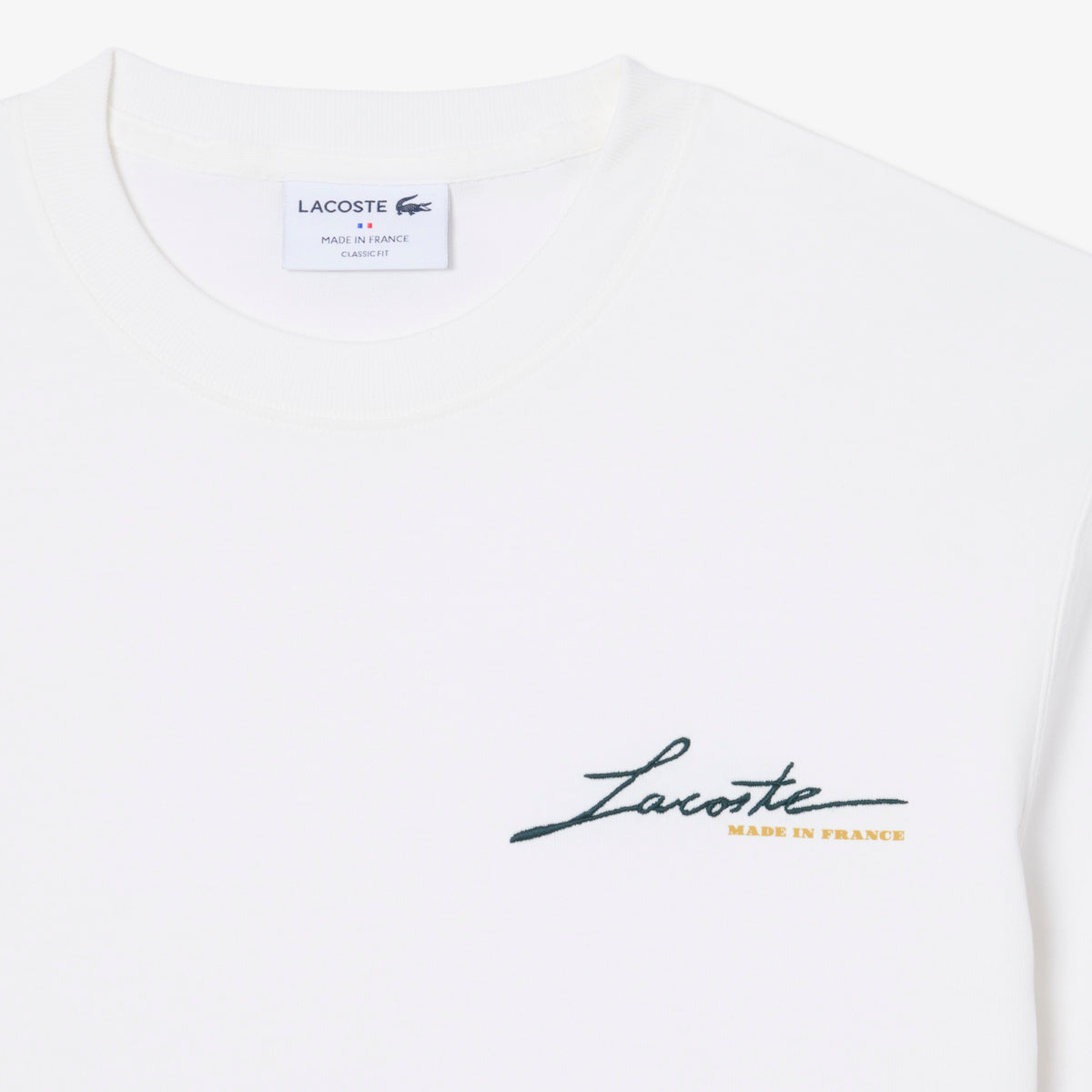 LACOSTE French Made Signature Embroidery T-shirt Men