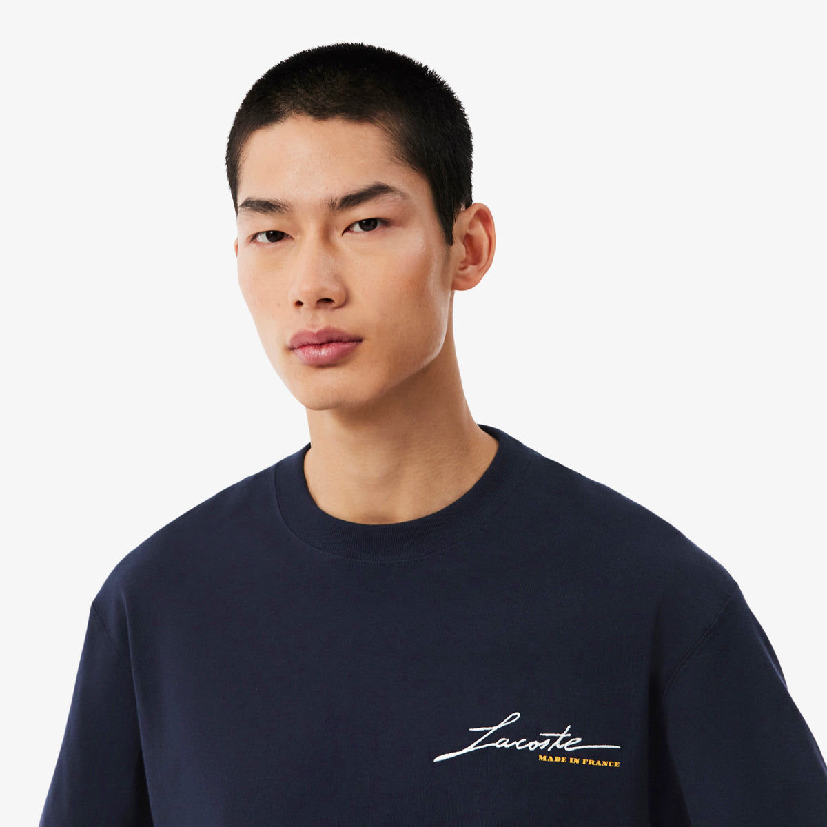 LACOSTE French Made Signature Embroidery T-shirt Men