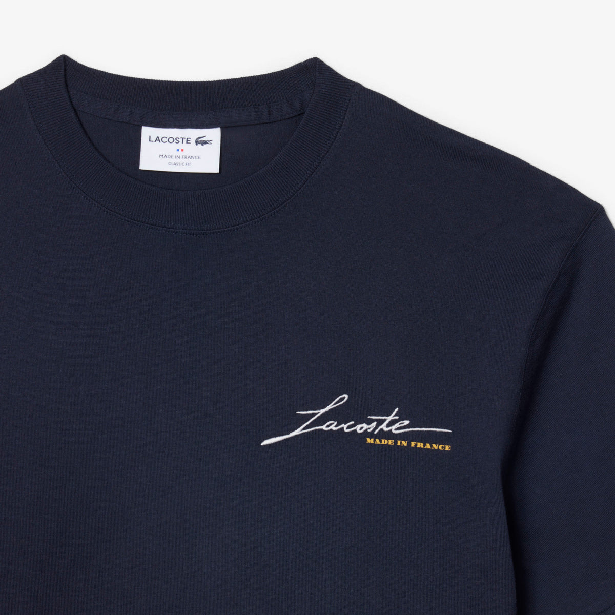 LACOSTE French Made Signature Embroidery T-shirt Men