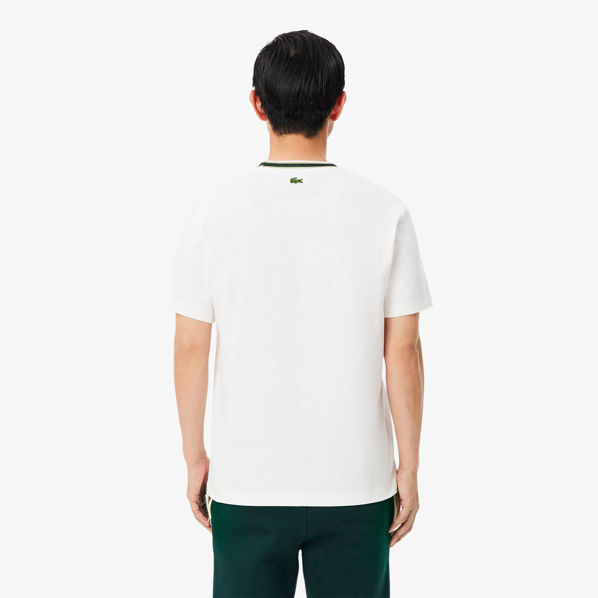 LACOSTE French Made Badge Accent Striped T-shirt Men