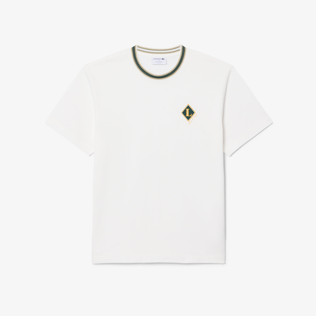 LACOSTE French Made Badge Accent Striped T-shirt Men