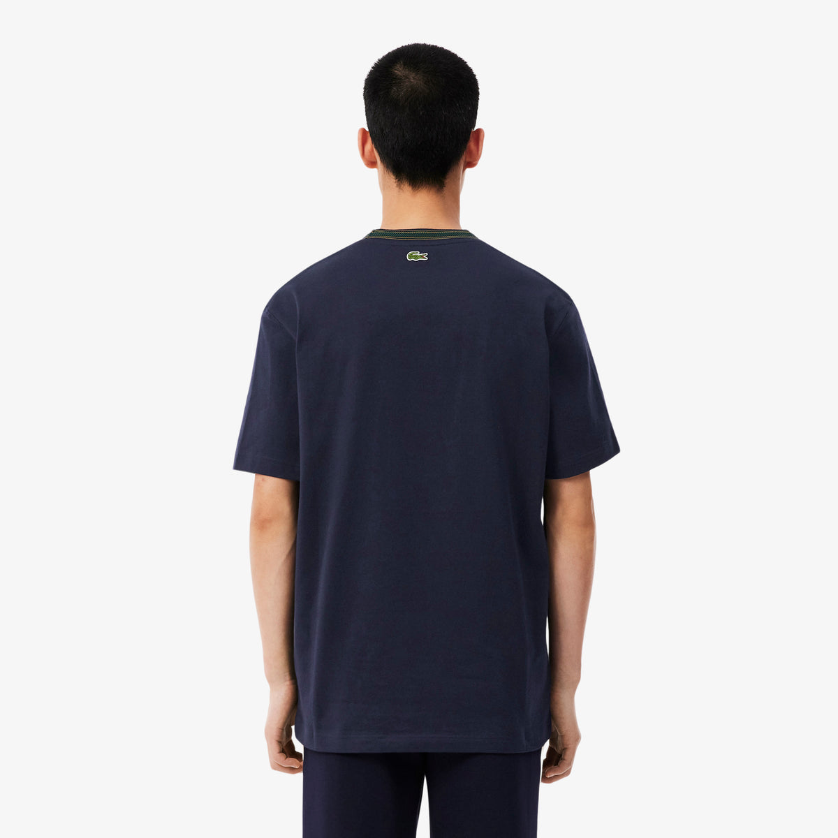 LACOSTE French Made Badge Accent Striped T-shirt Men