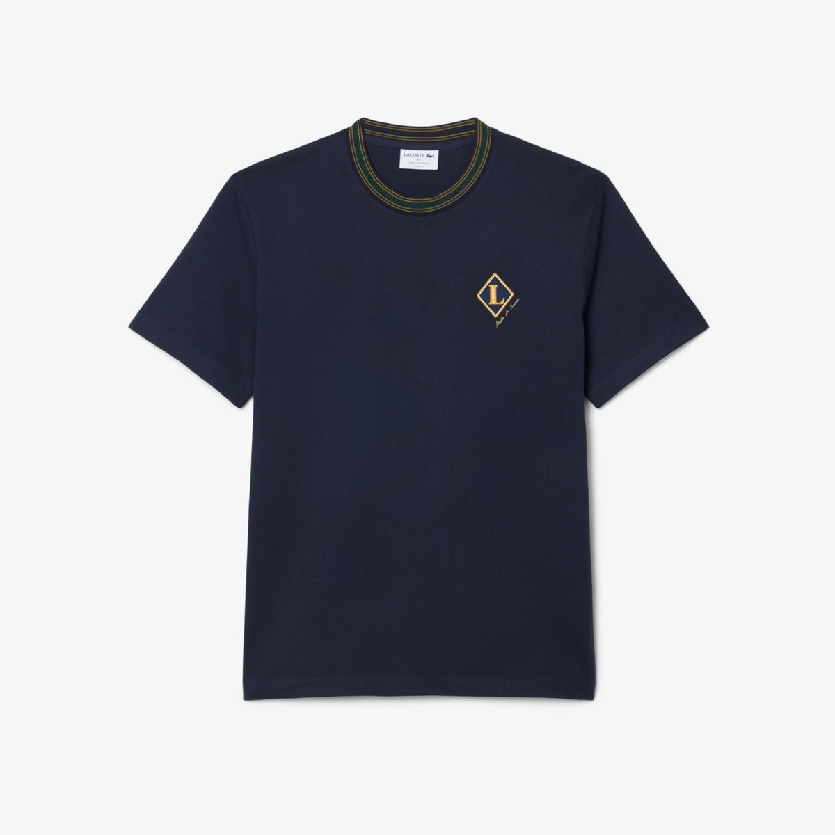 LACOSTE French Made Badge Accent Striped T-shirt Men