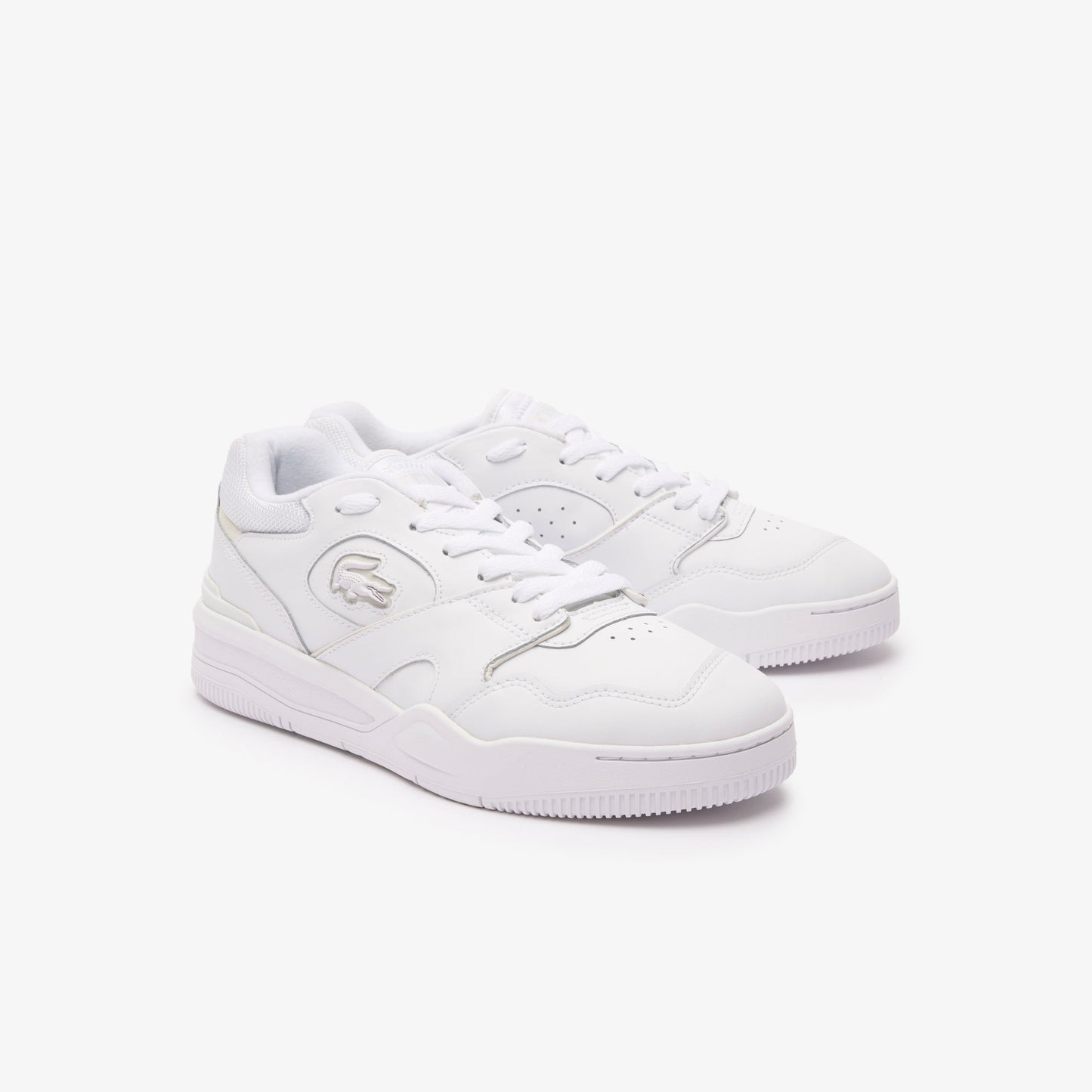 Lacoste Men's Lineshot Premium Leather Trainers - 8 / 21G-White - Lacoste Footwear THE MIX