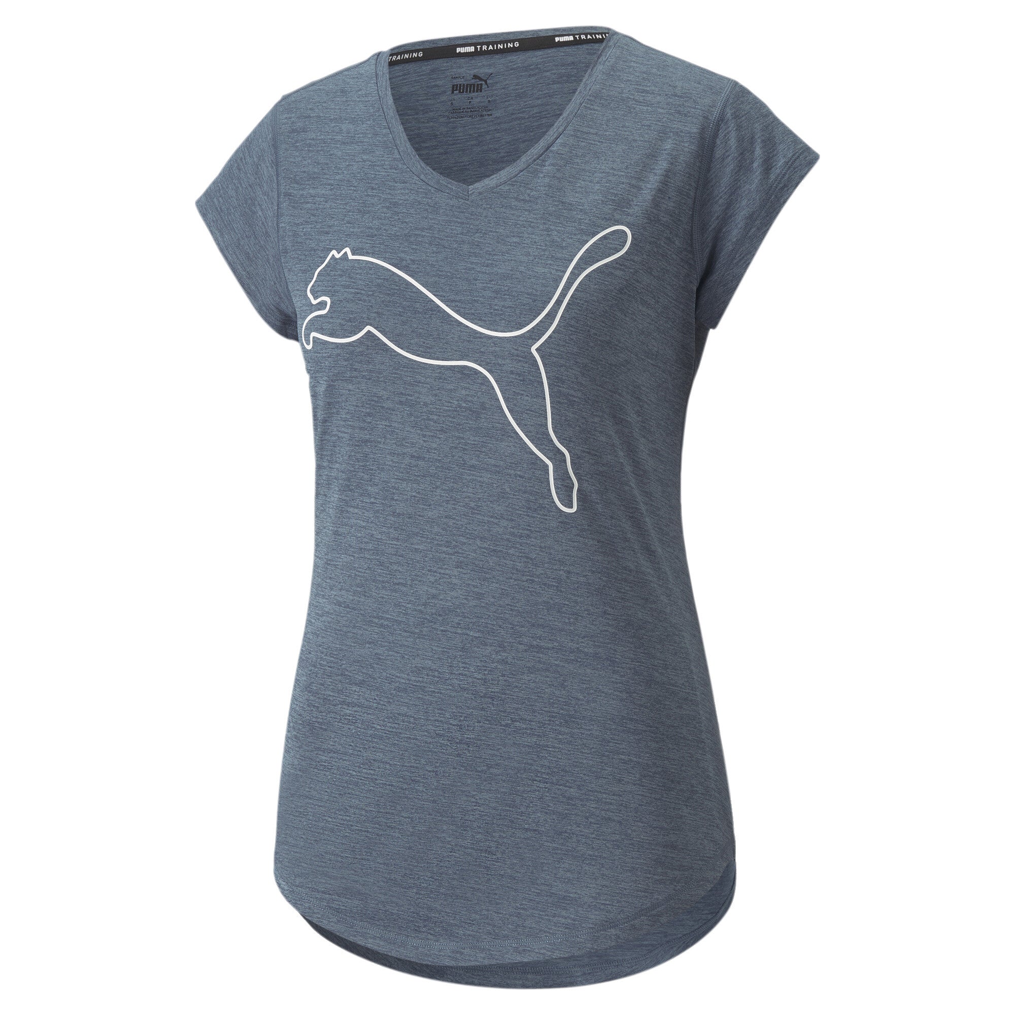 Train Favorite Heather Cat Tee - XS / Evening Sky - PUMA Apparel THE MIX