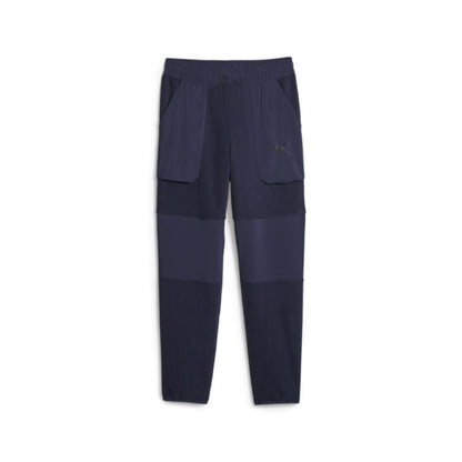 PUMA Fit Hybrid Polar Fleece Woven Pant - S / PUMA Navy - PUMA Apparel THE MIX