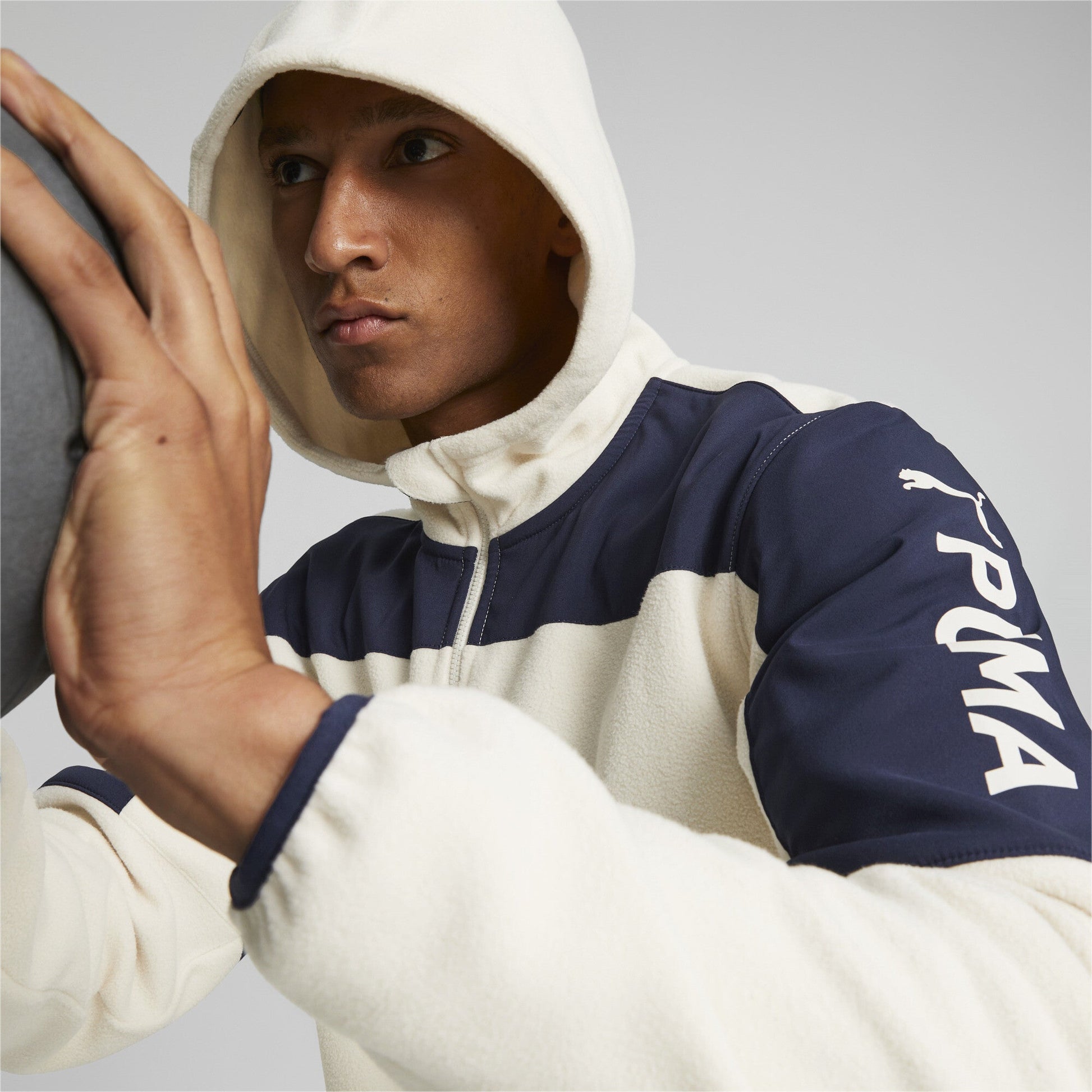 PUMA Fit Hybrid Polar Fleece Woven Jacket - PUMA Apparel THE MIX