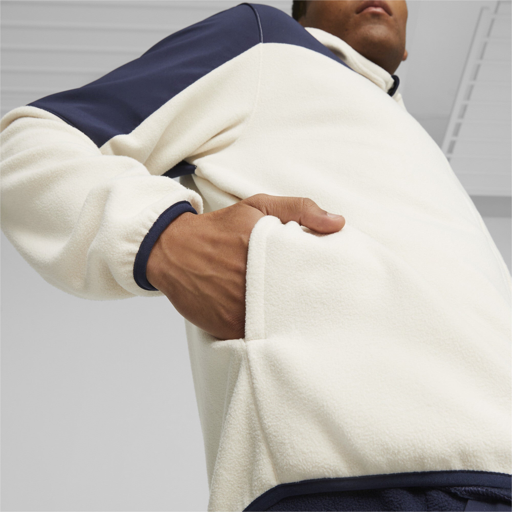 PUMA Fit Hybrid Polar Fleece Woven Jacket - PUMA Apparel THE MIX