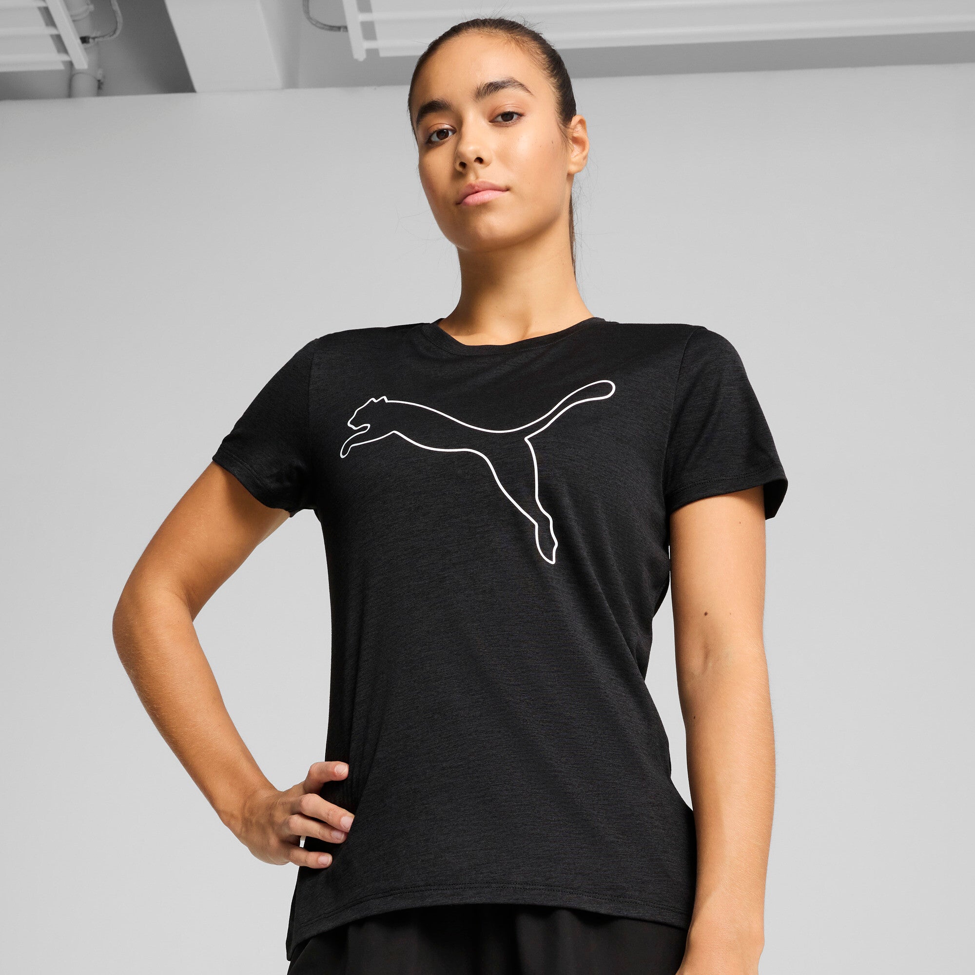 PUMA Tad Essentials Heather Logo Tee Women
