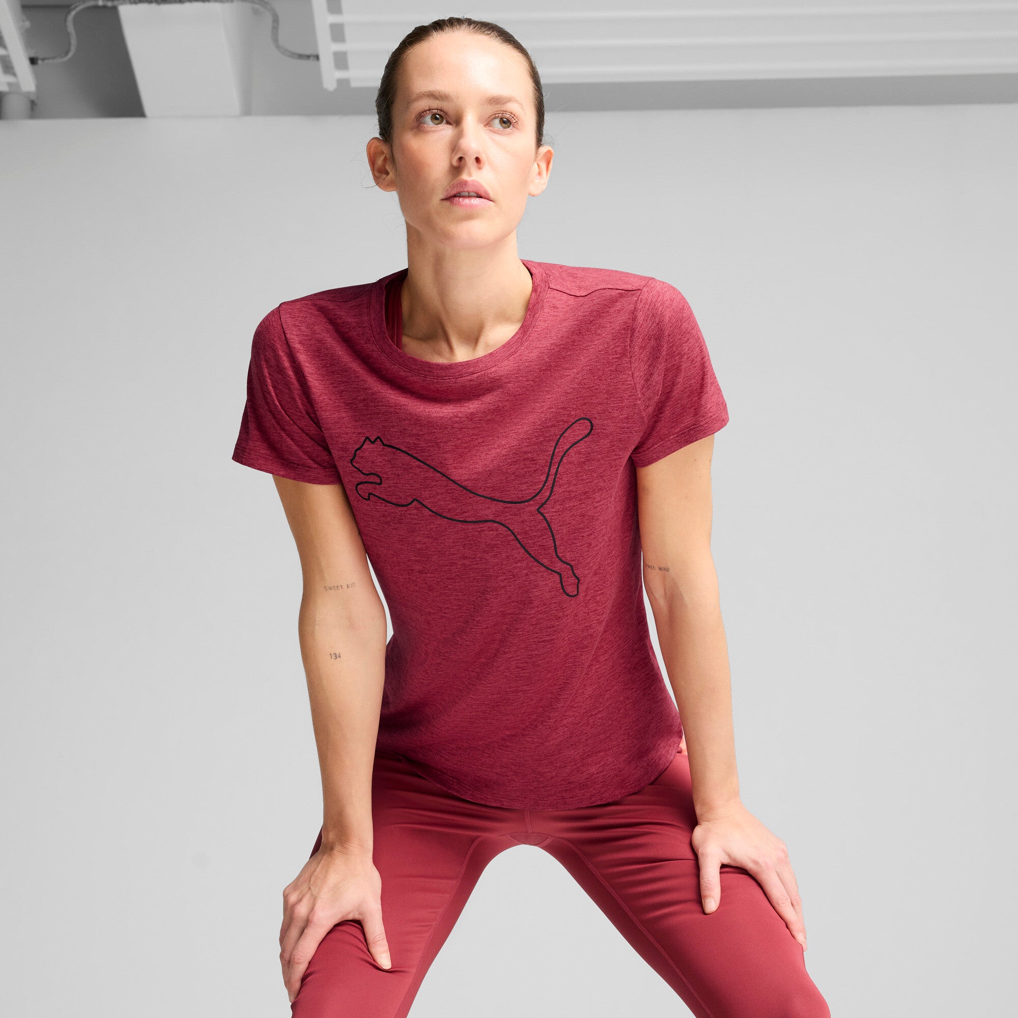 PUMA Tad Essentials Heather Logo Tee Women