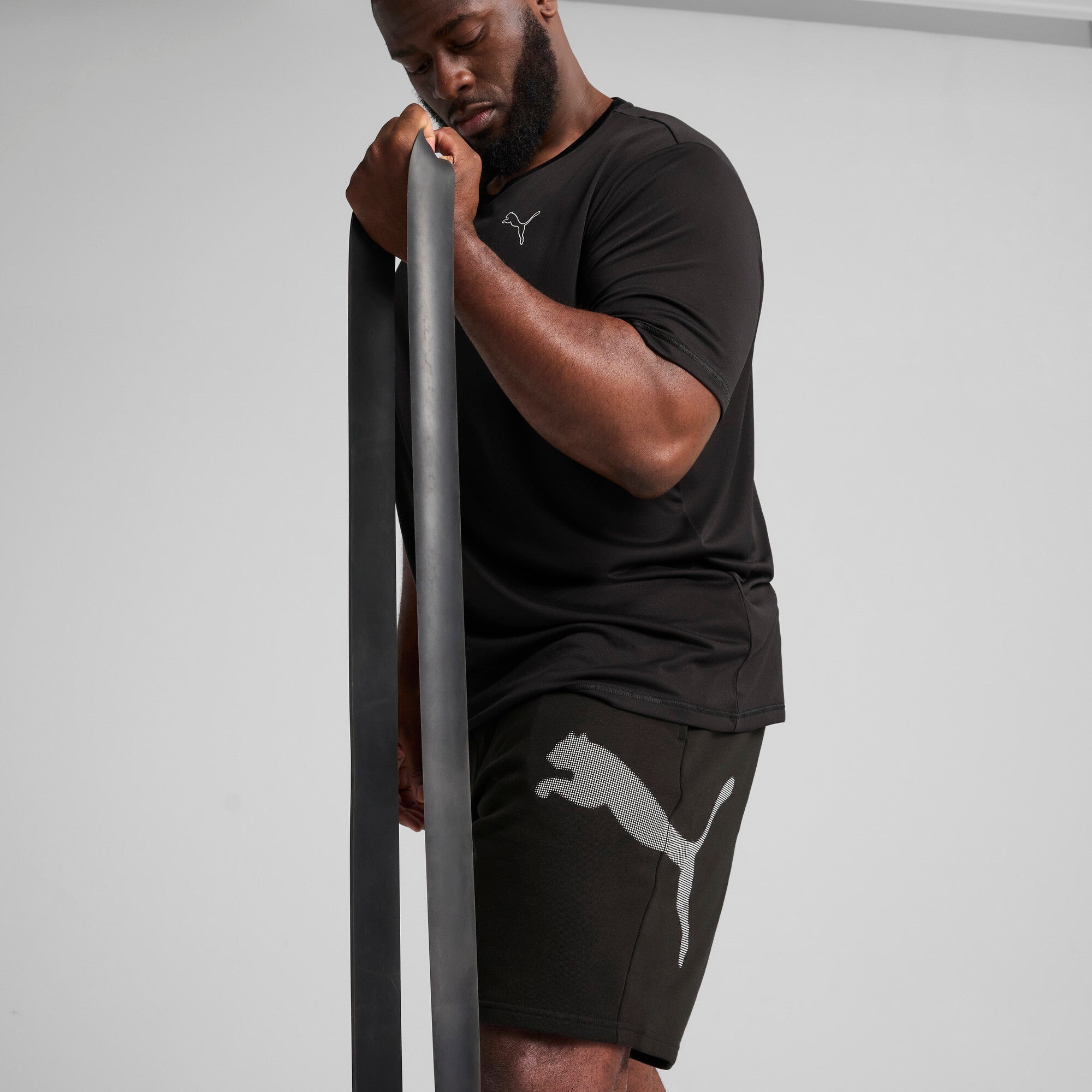 PUMA Train All Day Big Logo Men's Training 8" Knit Shorts