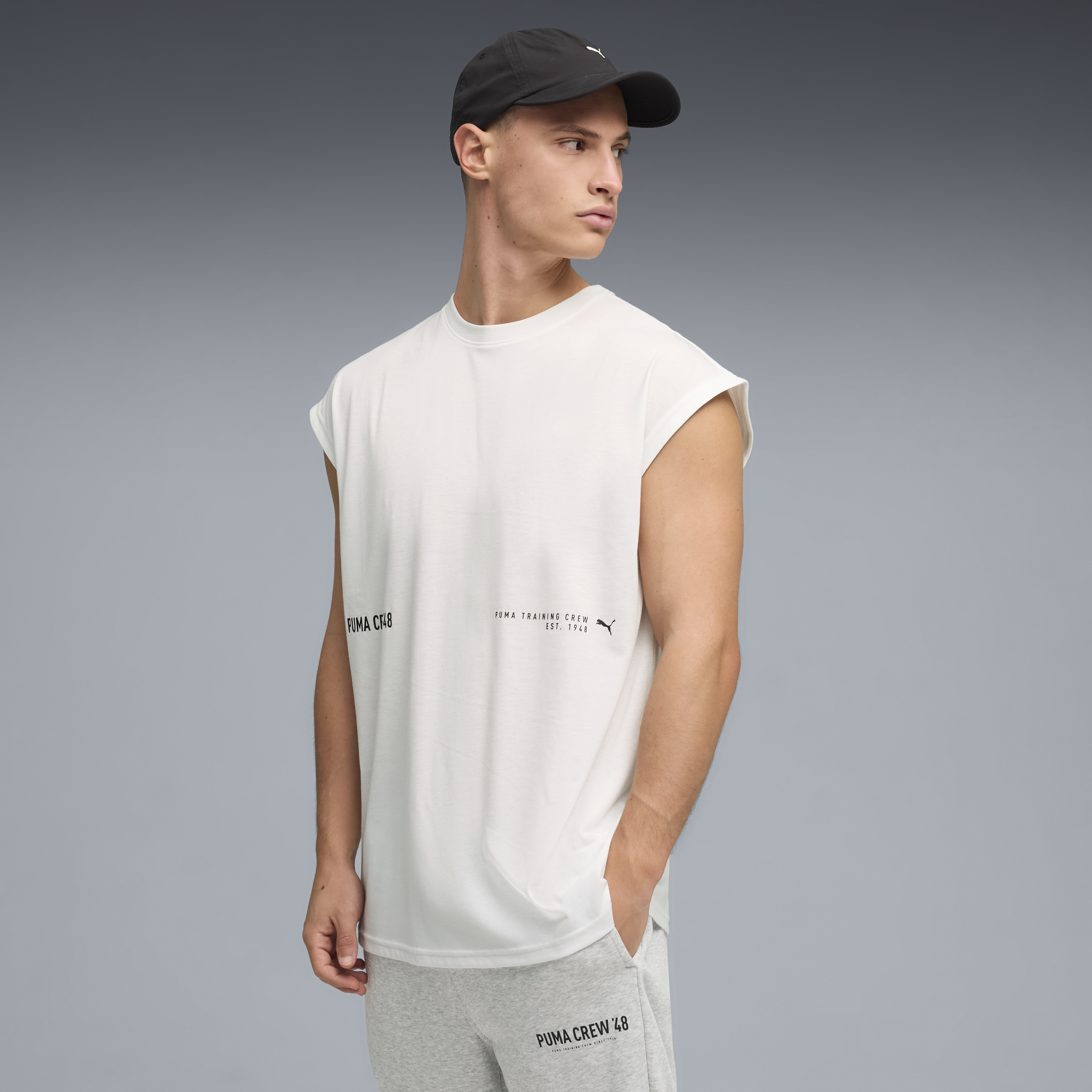 PUMA Graphics Training Cutoff Tank Men