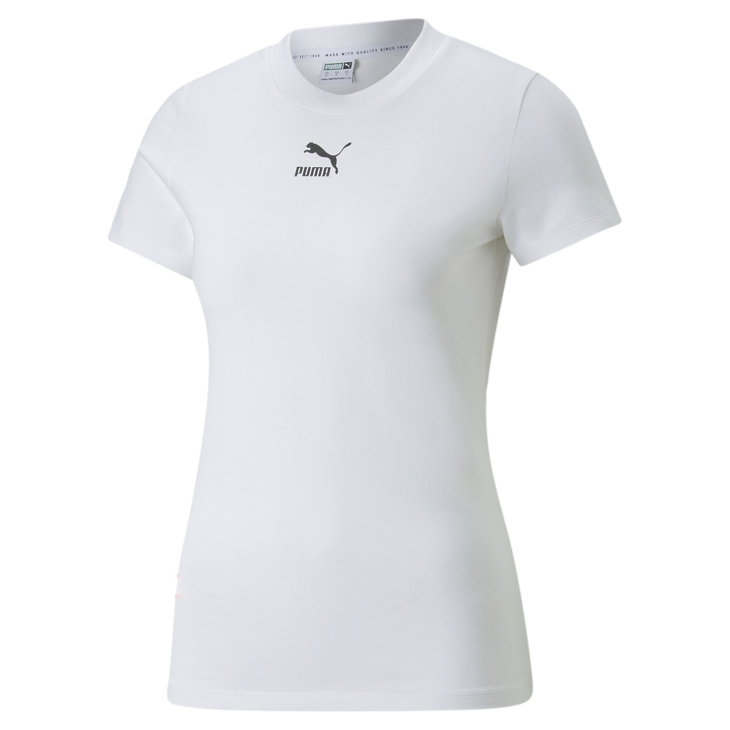 Classics Slim Tee - S / PUMA White - PUMA Apparel THE MIX