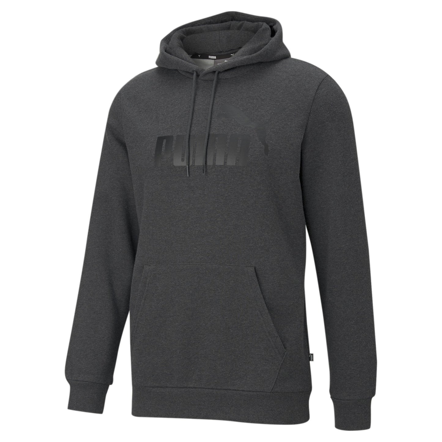 ESS Big Logo Hoodie FL - S / Dark Gray Heather - PUMA Apparel THE MIX