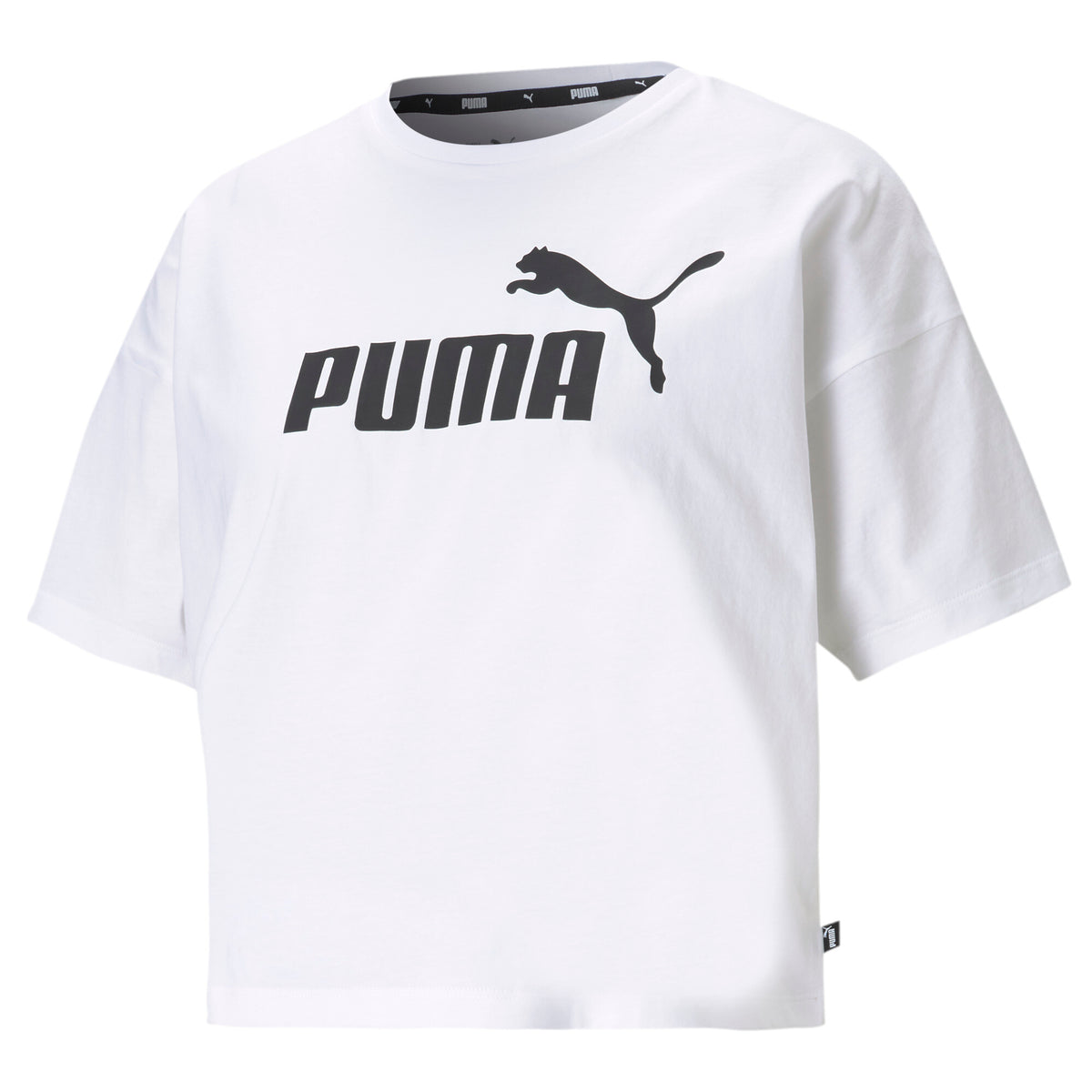 PUMA Essentials Logo Cropped Tee Women