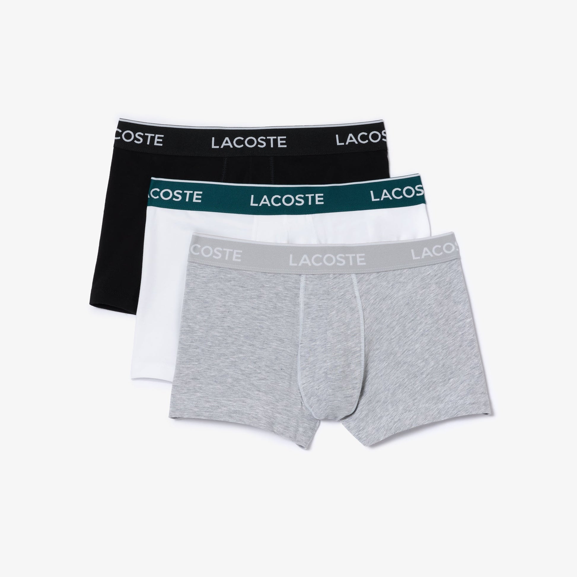 Lacoste Pack Of 3 Casual Colourful Trunks - 4-M / NUA-Black/White/Grey Chine - Lacoste Apparel THE MIX