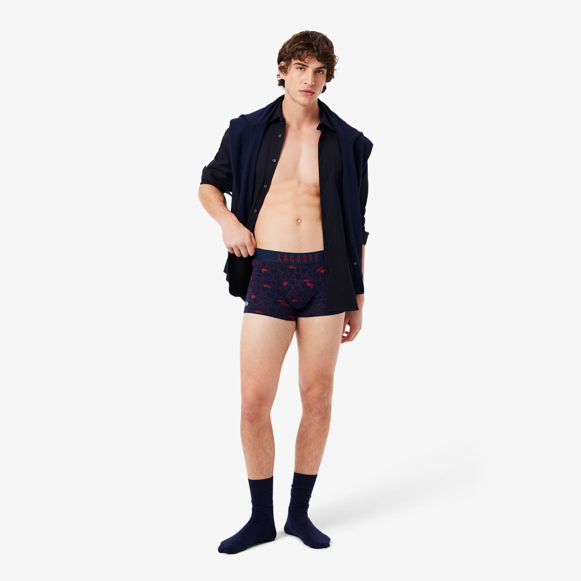 LACOSTE 3-Pack Valentines Edition Trunks