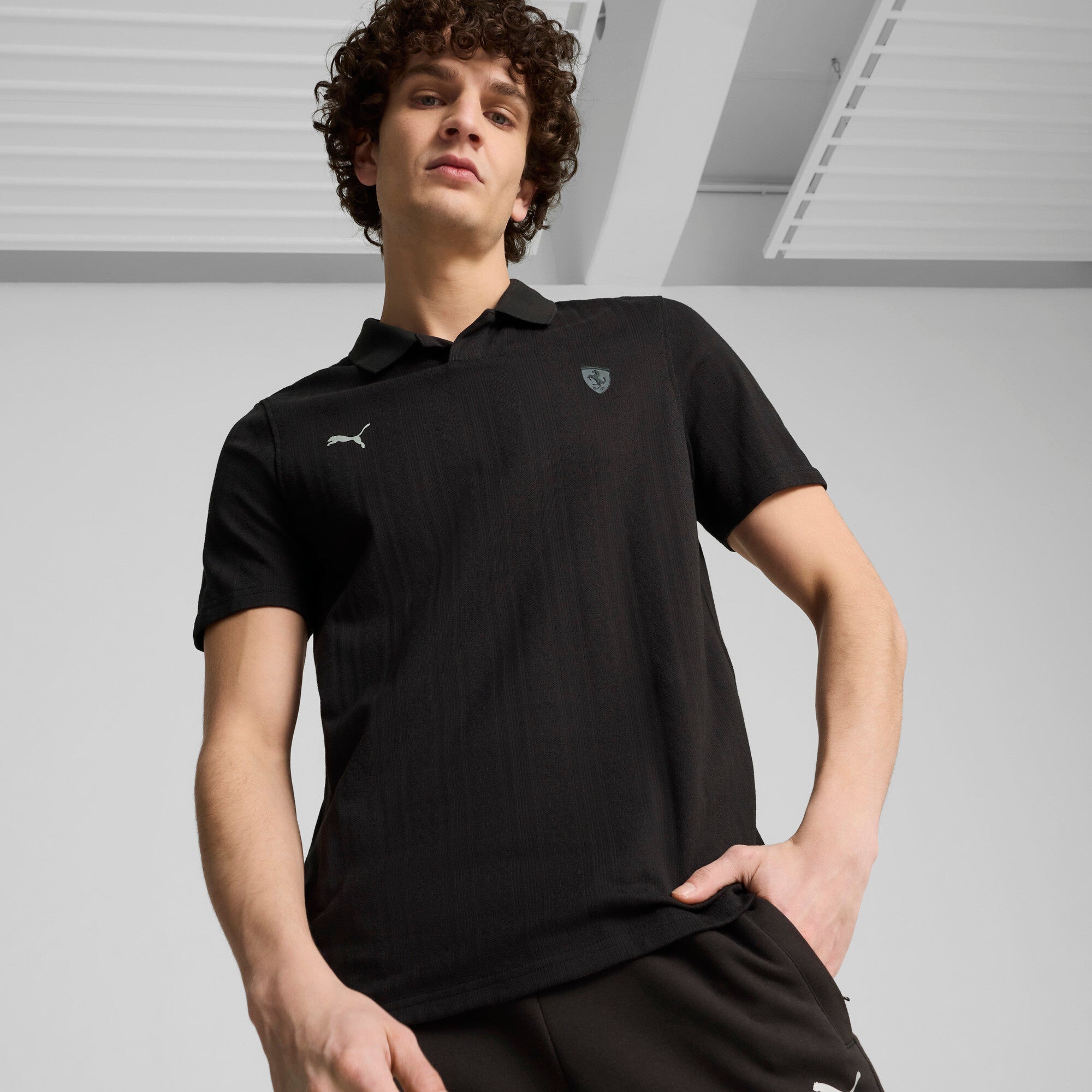 PUMA x Ferrari Style Men's Motorsport Jacquard Polo