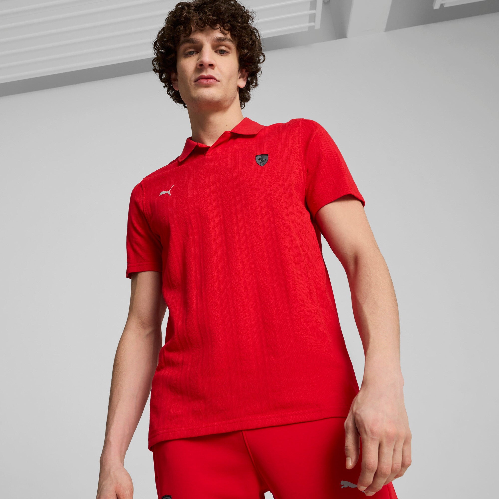 PUMA x Ferrari Style Men's Motorsport Jacquard Polo