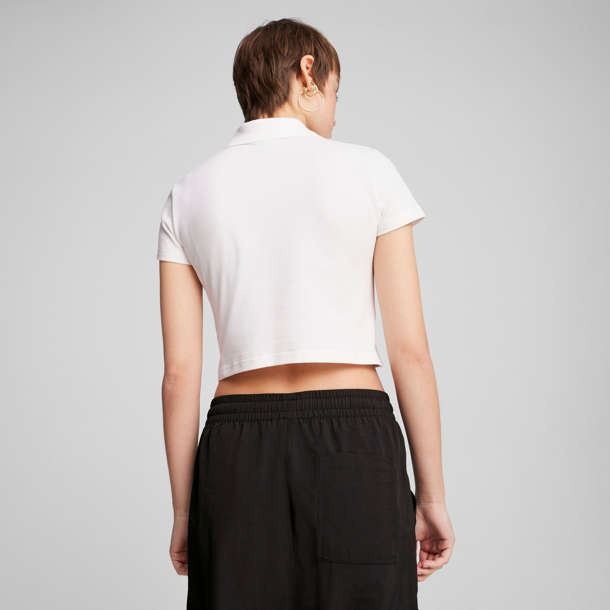 PUMA Classics Polo Baby Crop Tee Women