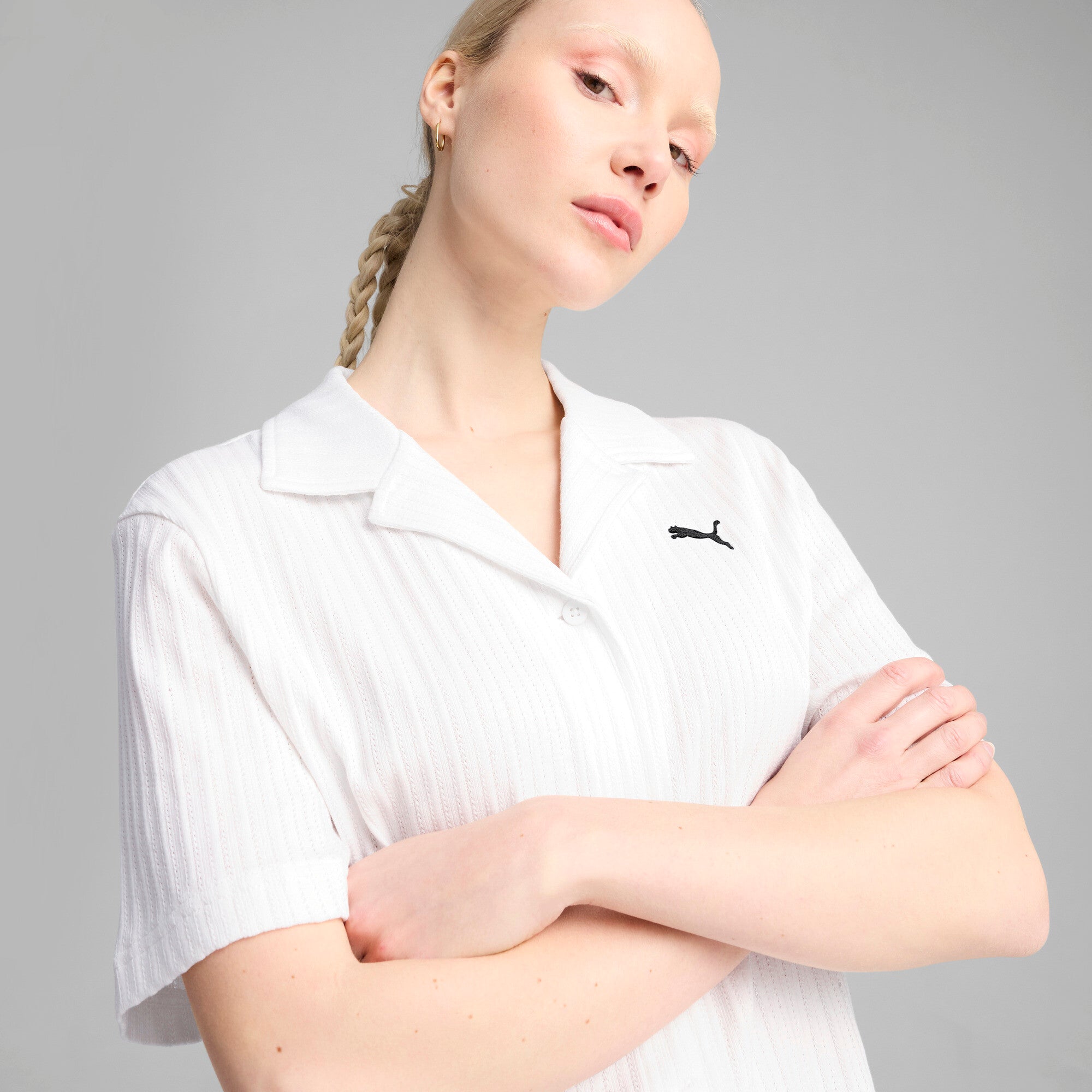 PUMA Wardrobe Essentials Women's Pointelle Shirt