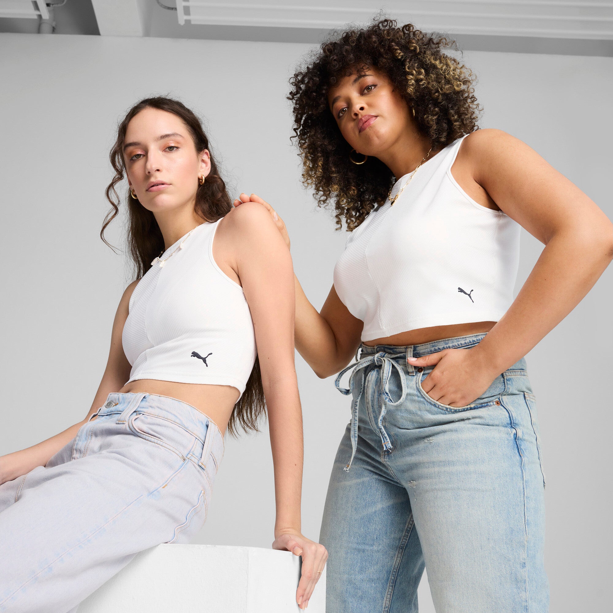 PUMA Wardrobe Essentials Women's Ribbed Crop Top