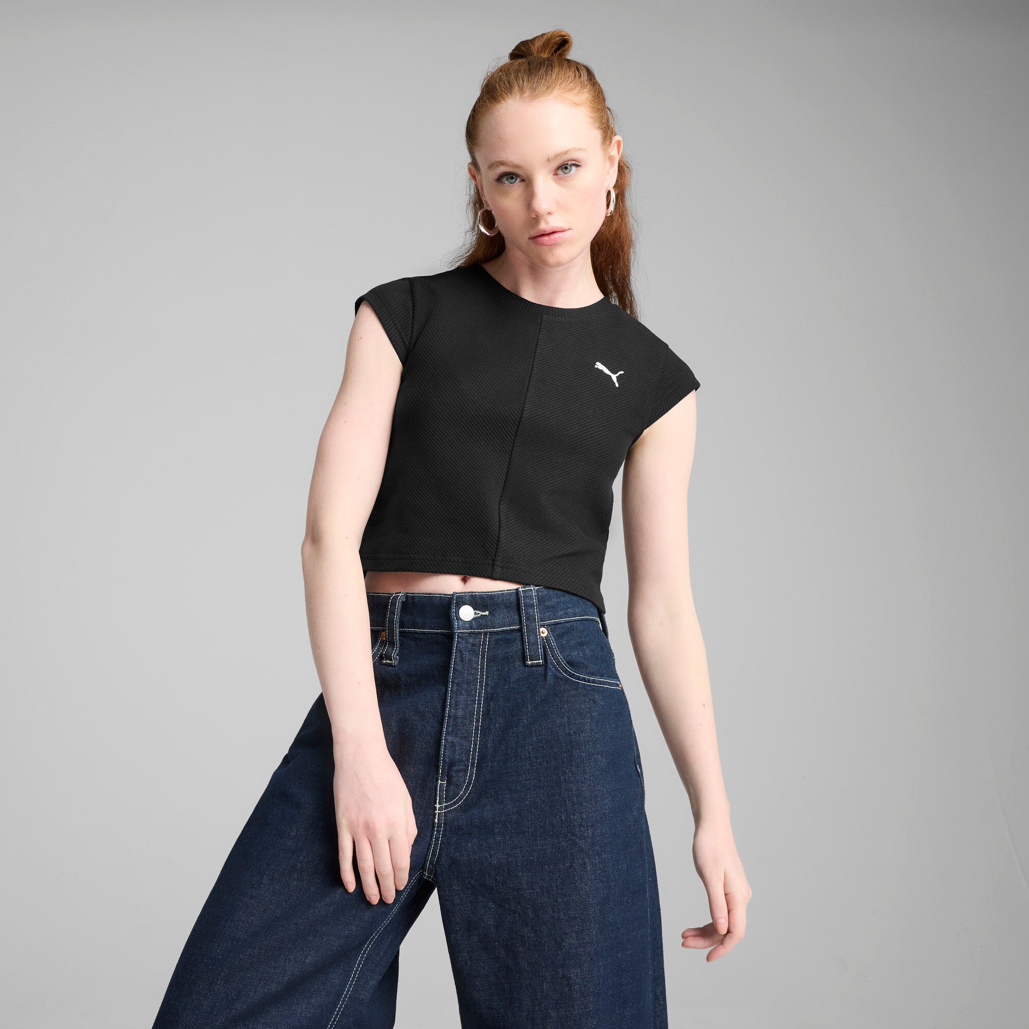 PUMA Baby Look Wardrobe Essentials Ribbed Women's T-Shirt