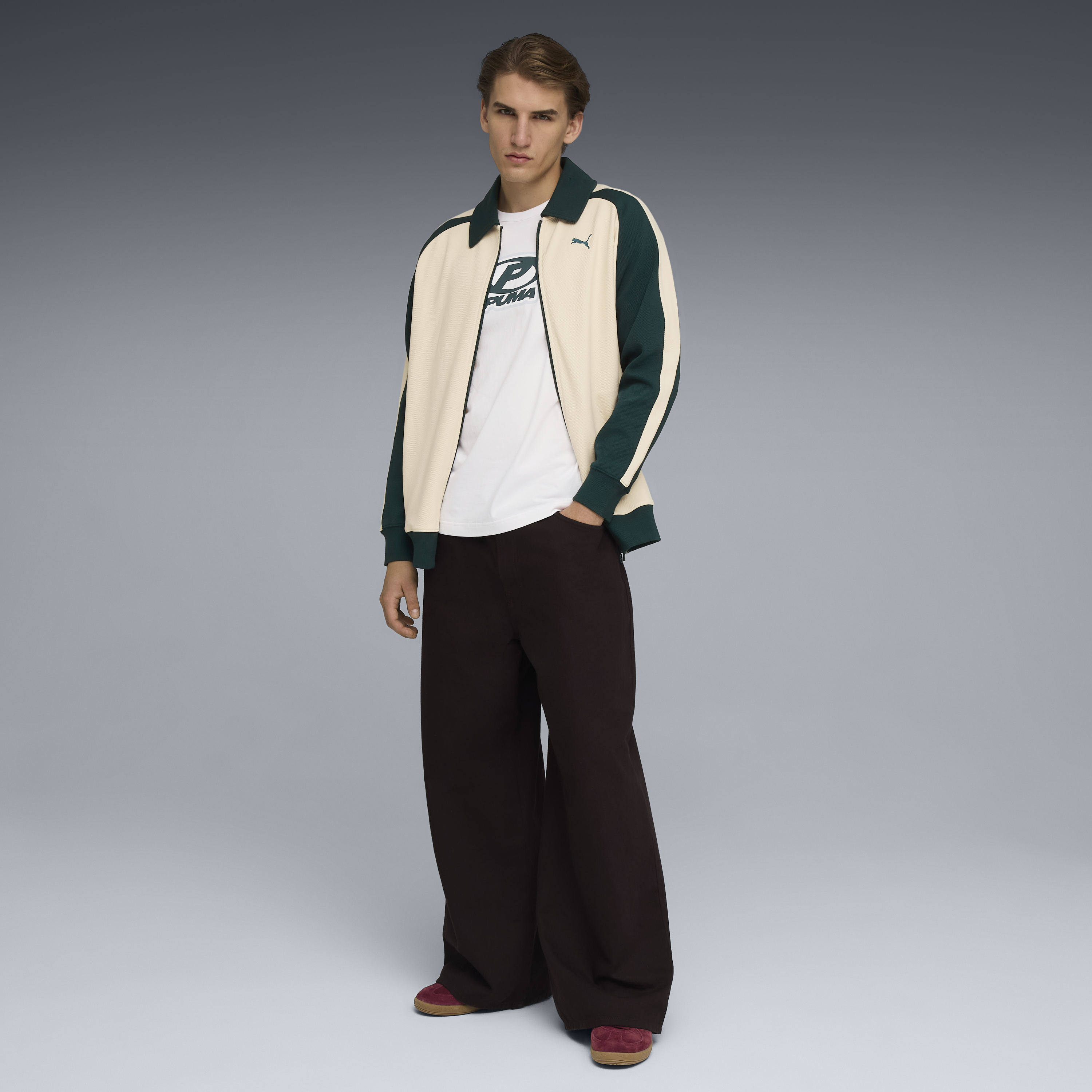 PUMA T7 Relaxed Wing Collar Jacquard Track Jacket Unisex