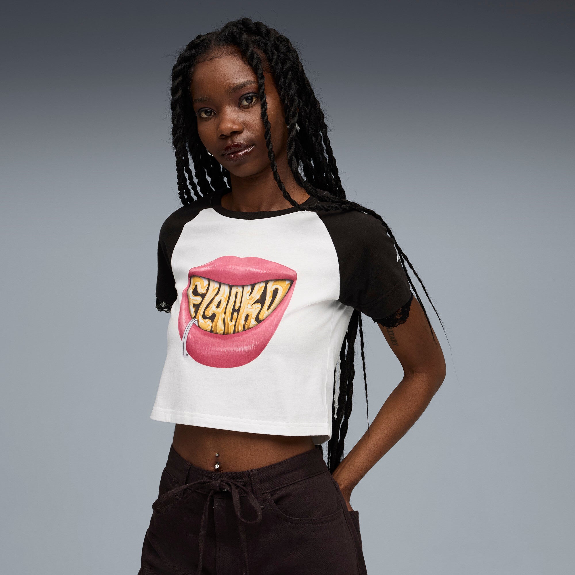 A$AP ROCKY x PUMA Women's Flacko Smile Baby Tee