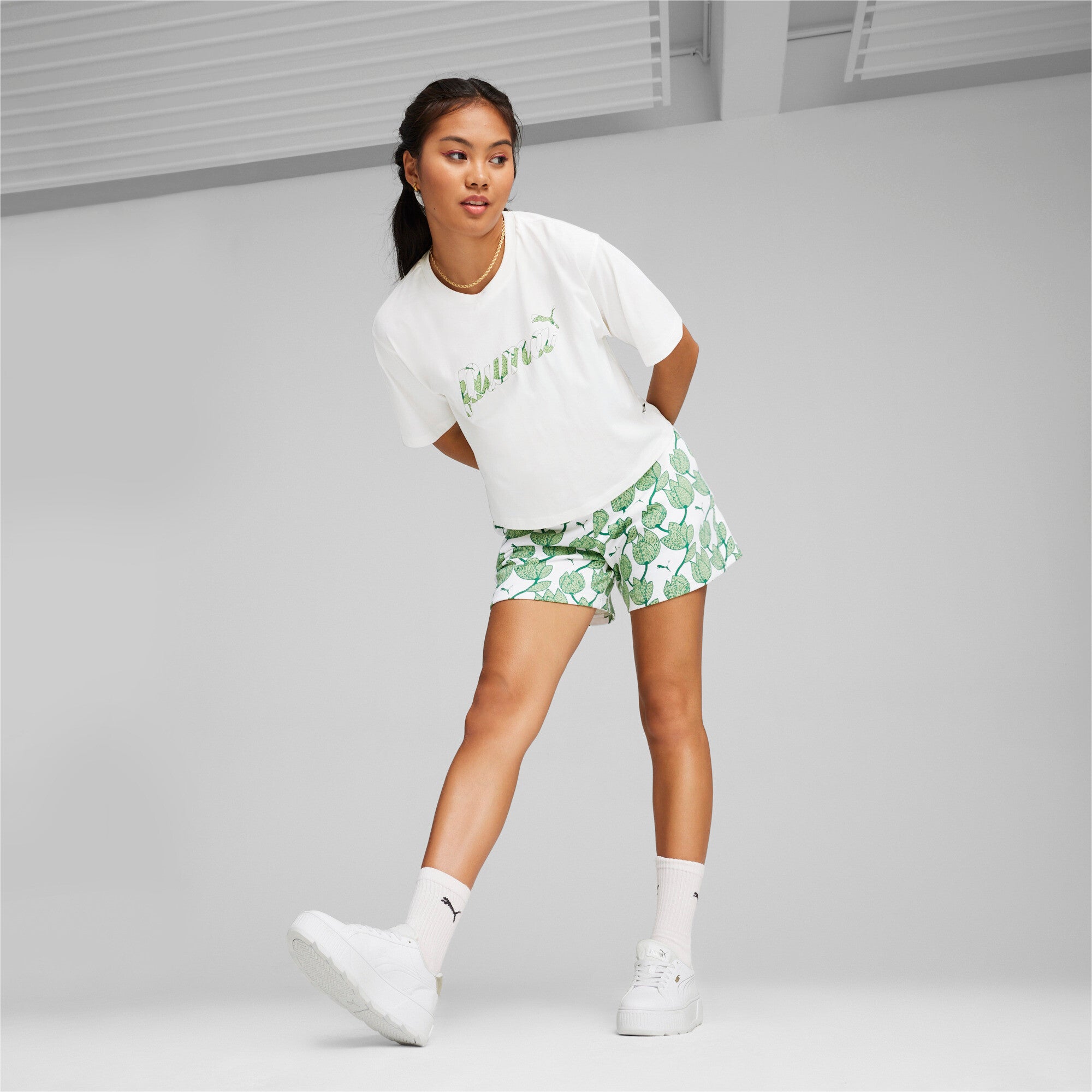 PUMA Blossom Short Graphic Tee Women's
