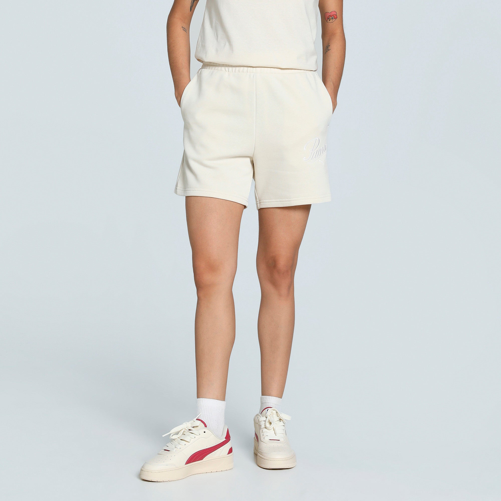 PUMA Essentials Script 5" High-Waist Shorts Women