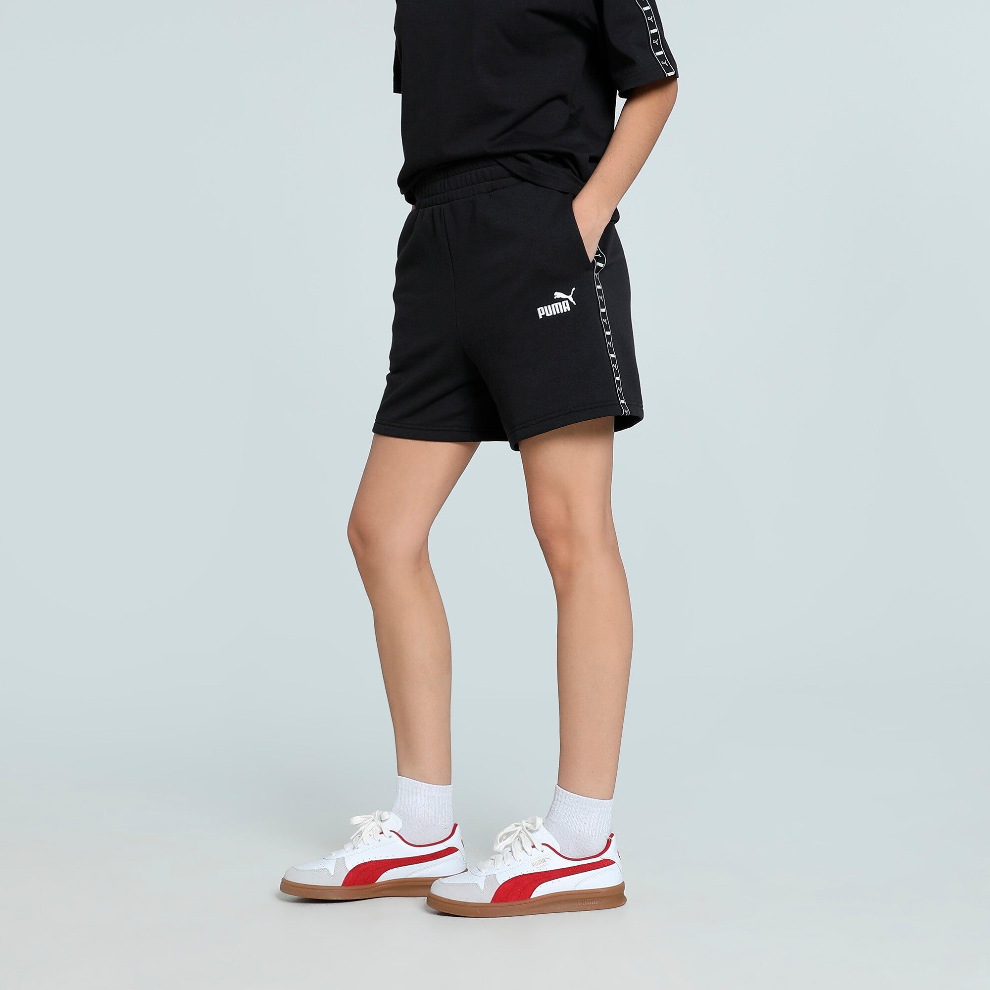 PUMA Essentials Tape High-Waist Shorts 5"