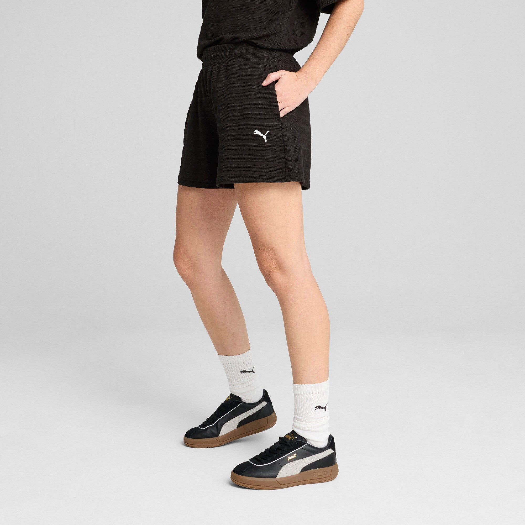 PUMA Essentials Elevated 5" High-Rise Structured Shorts Women