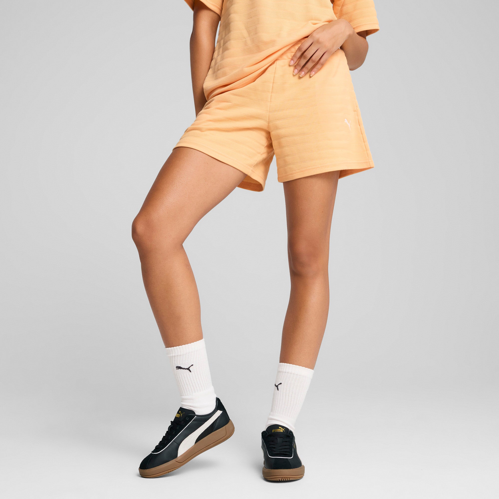 PUMA Essentials Elevated 5" High-Rise Structured Shorts Women