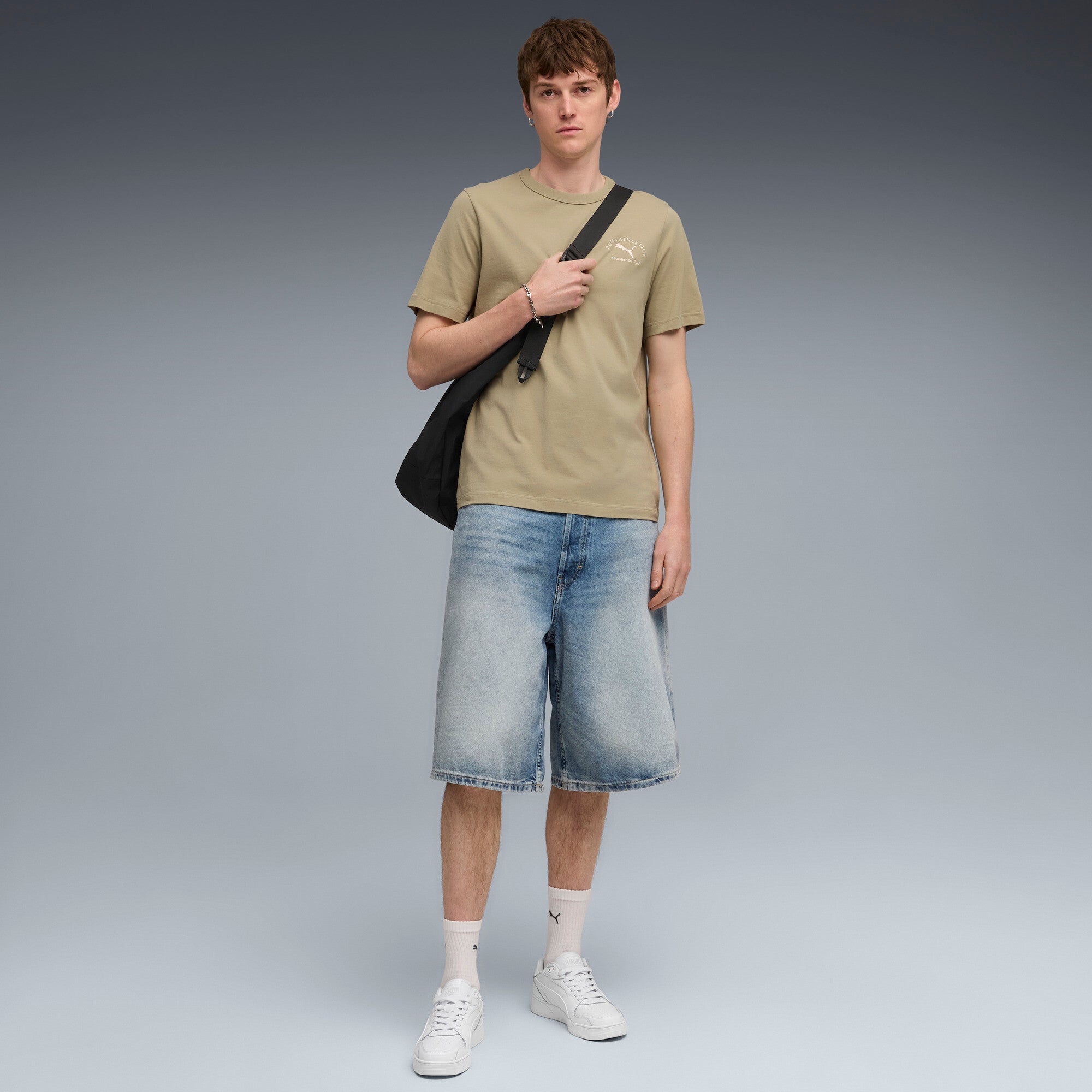 PUMA Class Men's Graphic Embroidered Cotton Tee