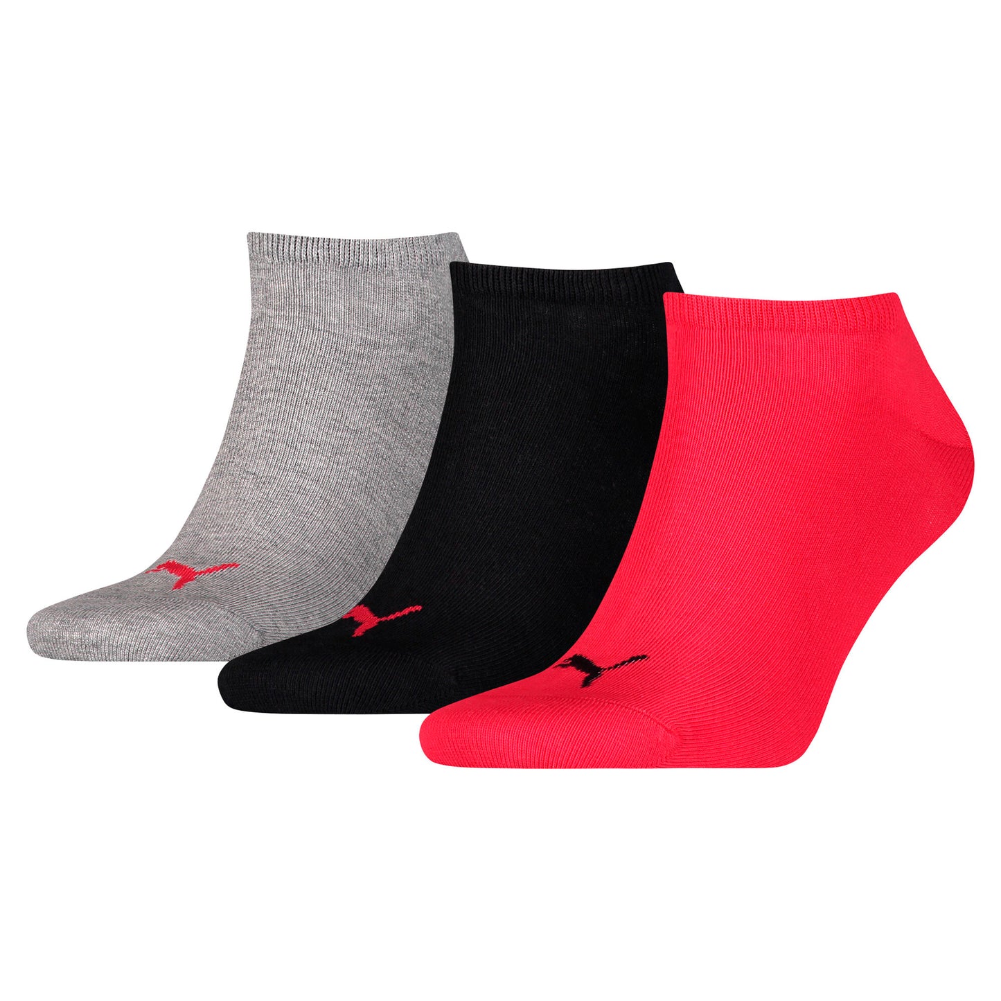 PUMA Unisex 3 Pairs Sneaker Soft Cotton Flat Toe Seam Socks