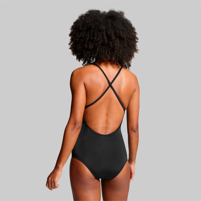 PUMA Swim Women’s V-Neck Cross-back Swimsuit