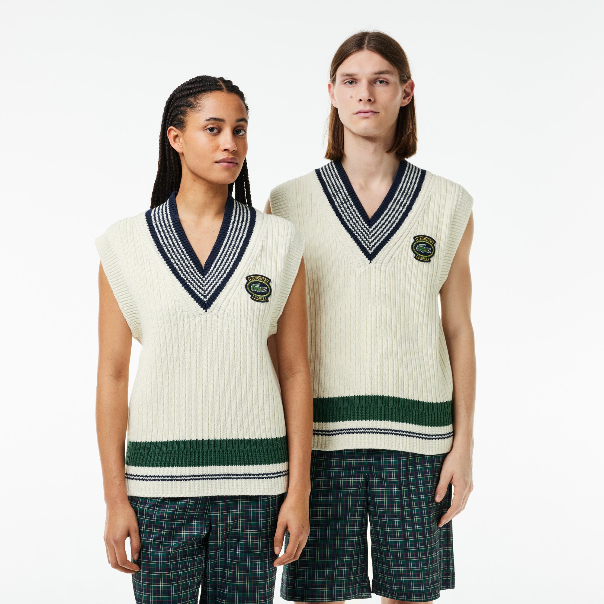 Unisex Heavy Knit Badge Tennis Sweater - Lacoste Apparel THE MIX