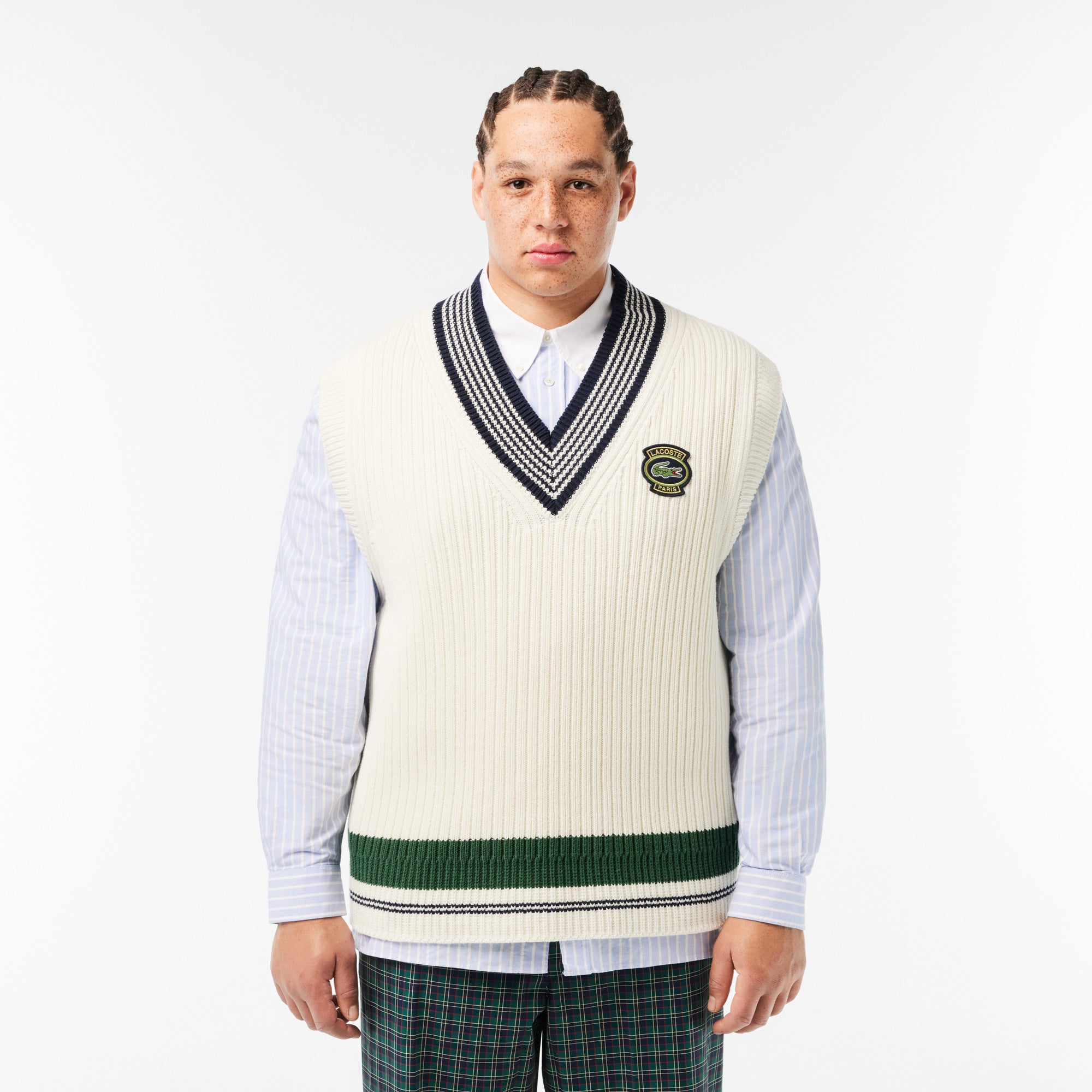 Unisex Heavy Knit Badge Tennis Sweater - Lacoste Apparel THE MIX