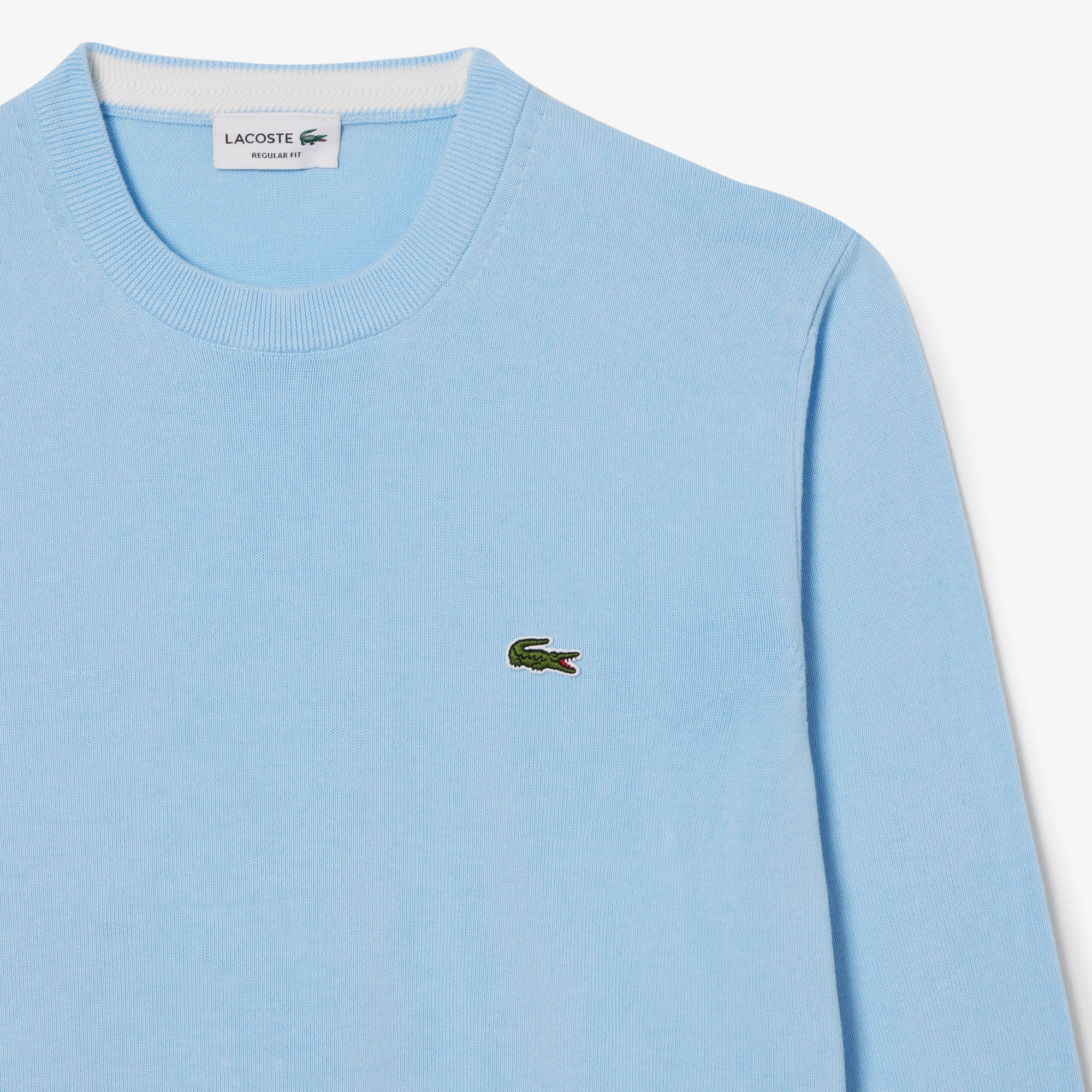 LACOSTE Monochrome Crew Neck Cotton Sweater