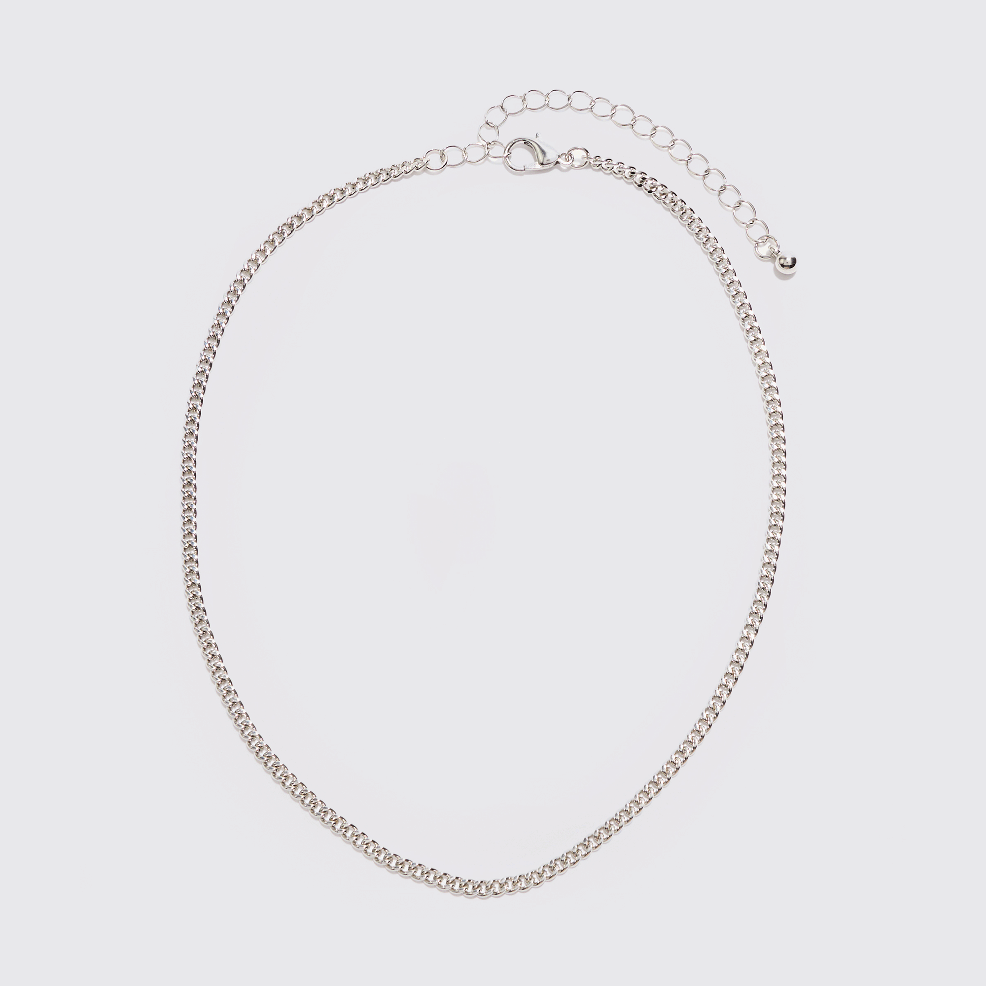 BOOHOOMAN 3 Pack Chain Necklace In Silver