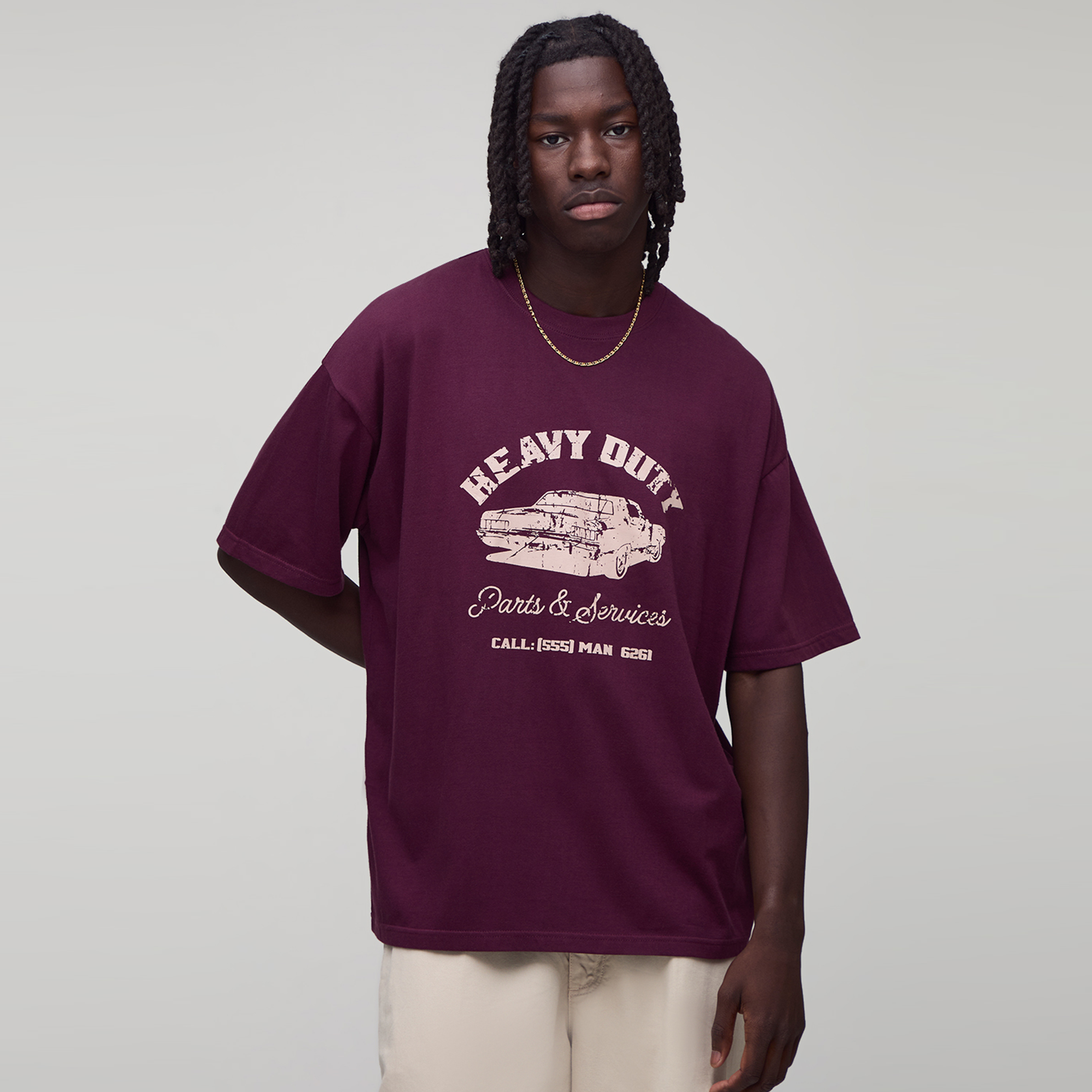 BOOHOOMAN Oversized Vintage Graphic T-Shirt