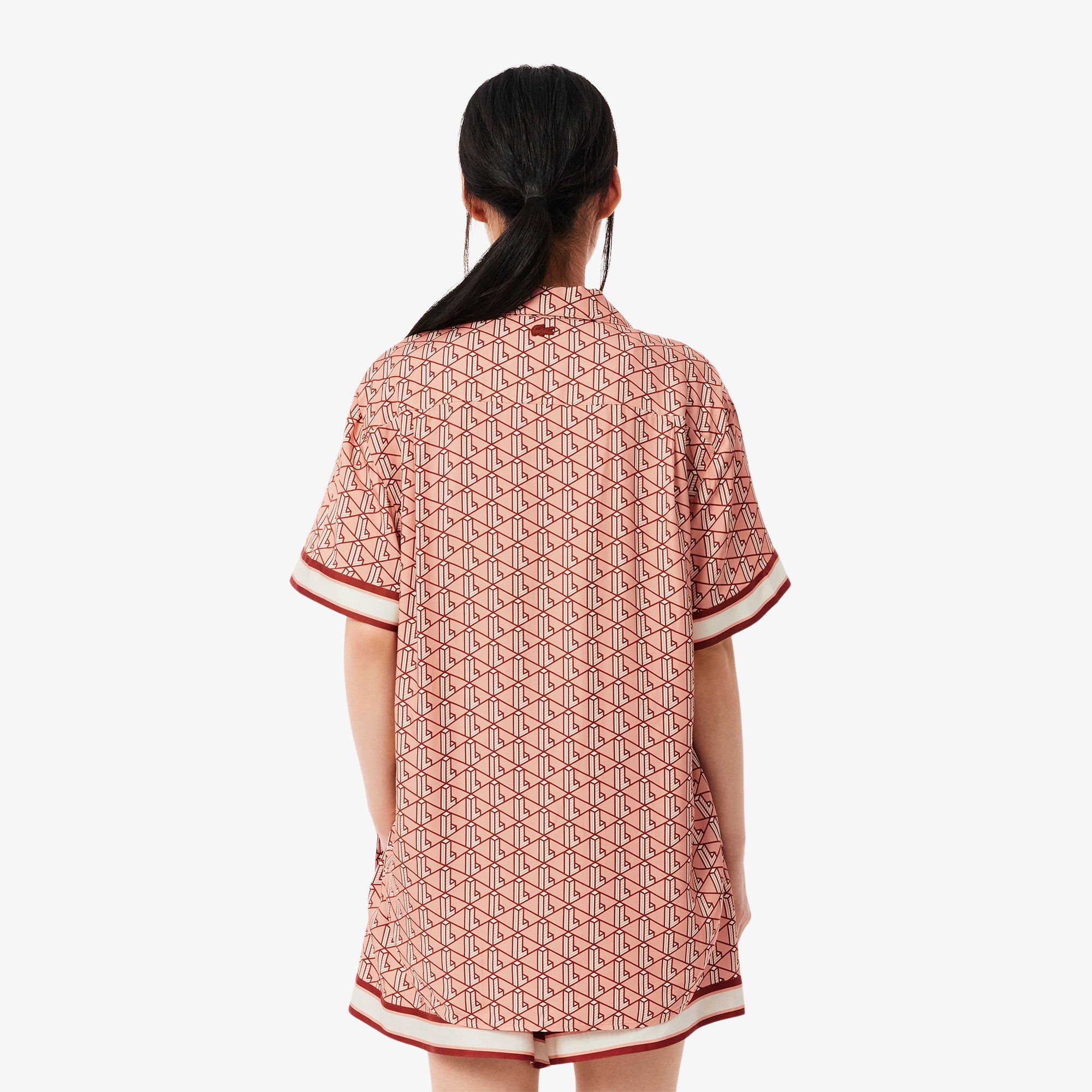 Lacoste Oversized Monogram Print Shirt