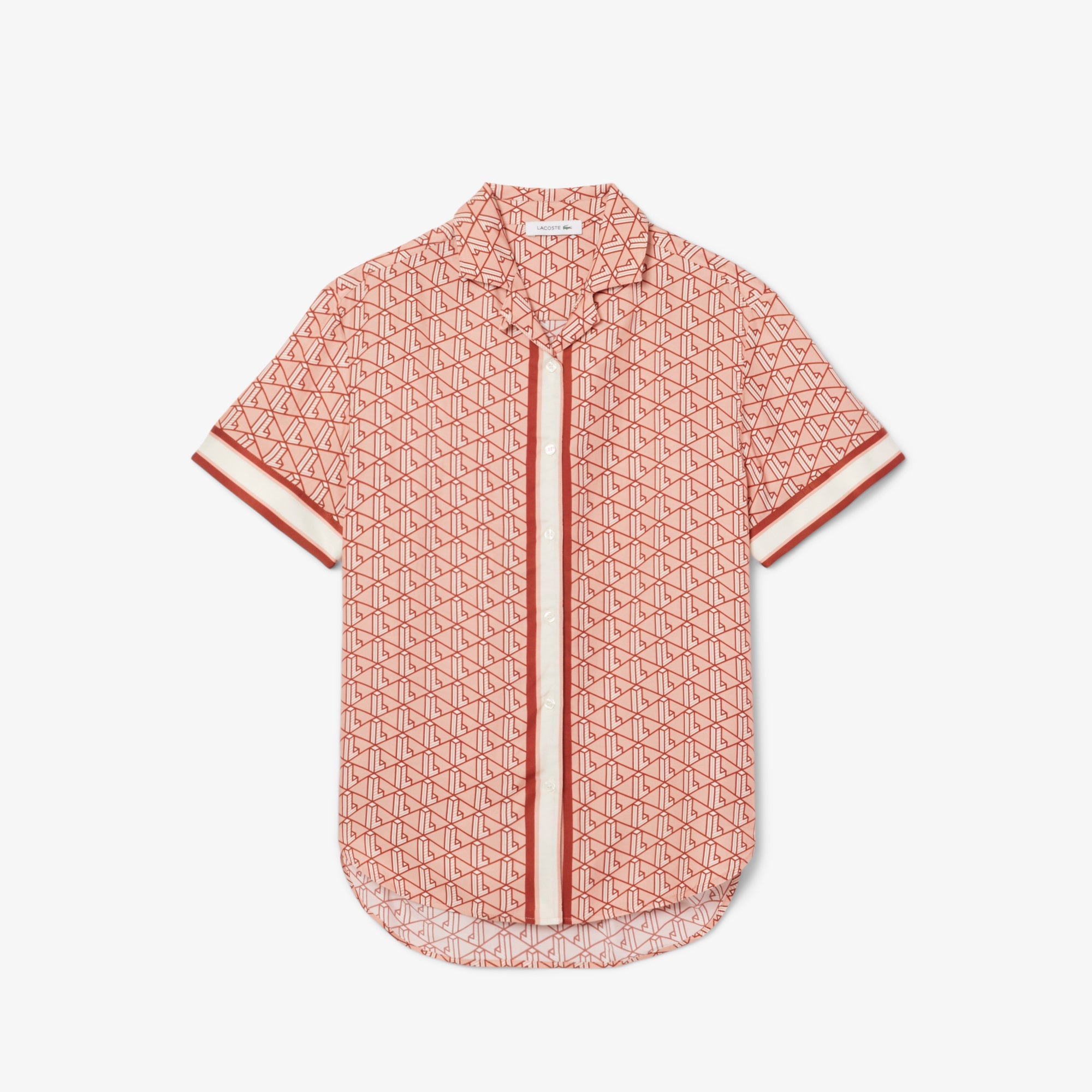 Lacoste Oversized Monogram Print Shirt