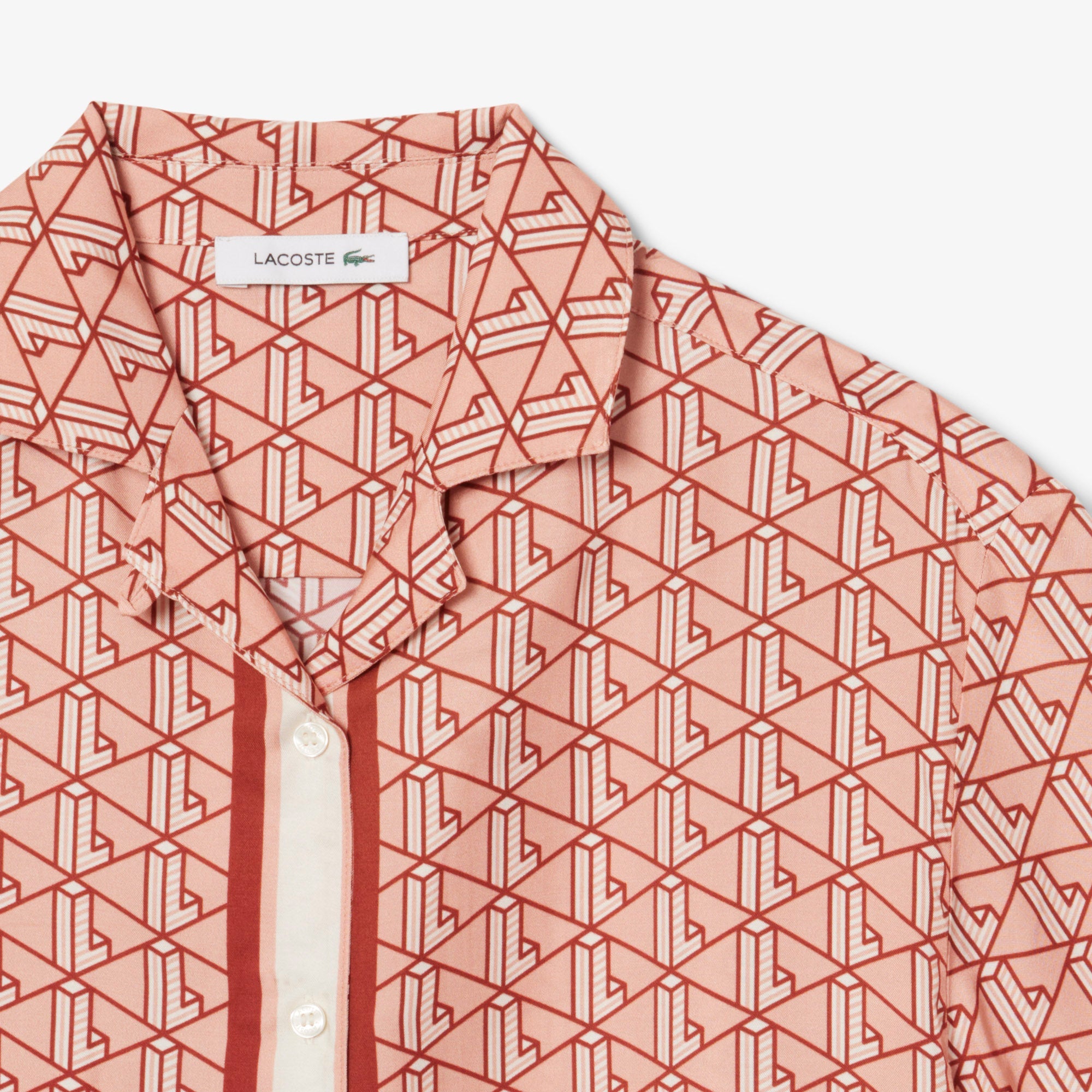 Lacoste Oversized Monogram Print Shirt