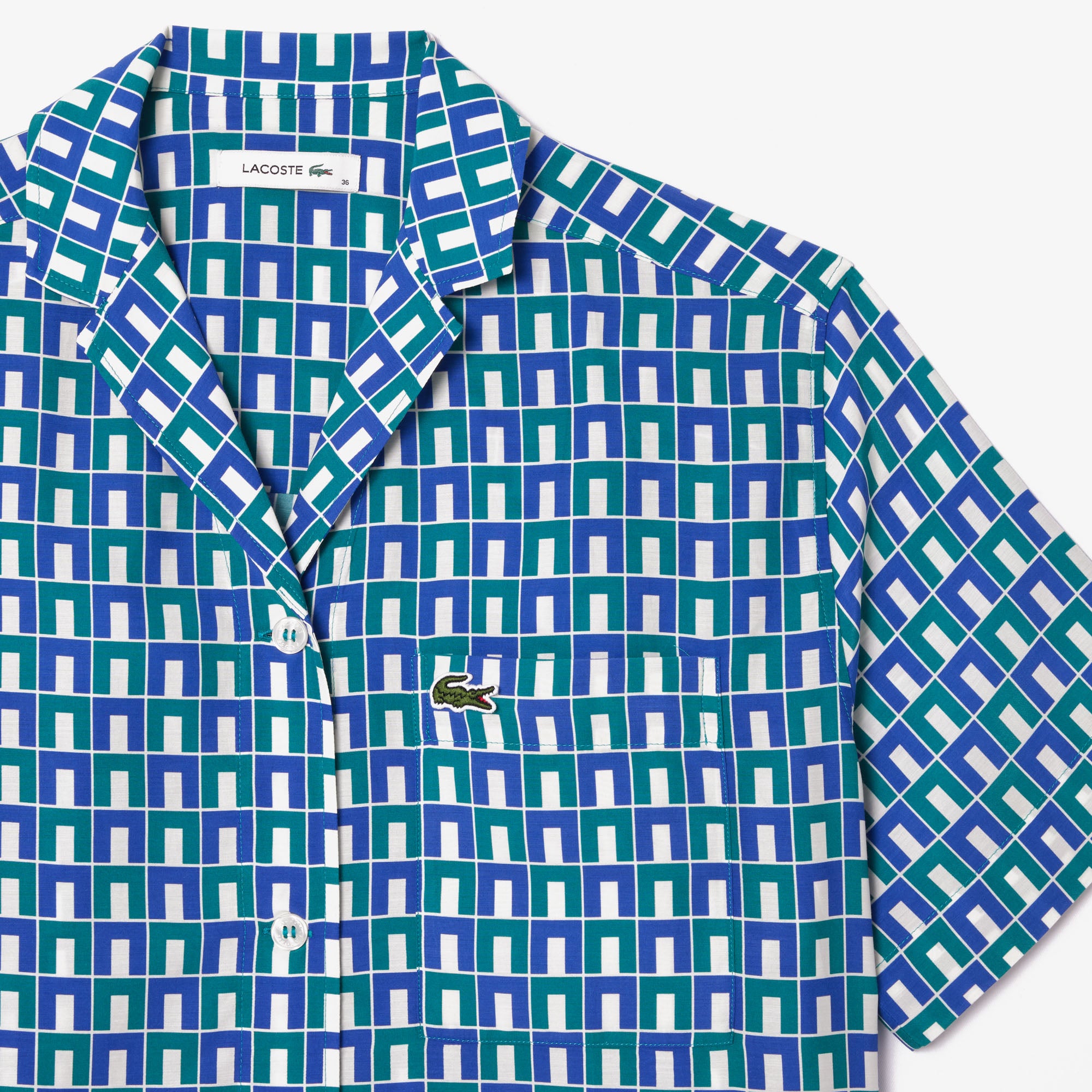 Lacoste Women's Oversized Shirt With Monogram Print