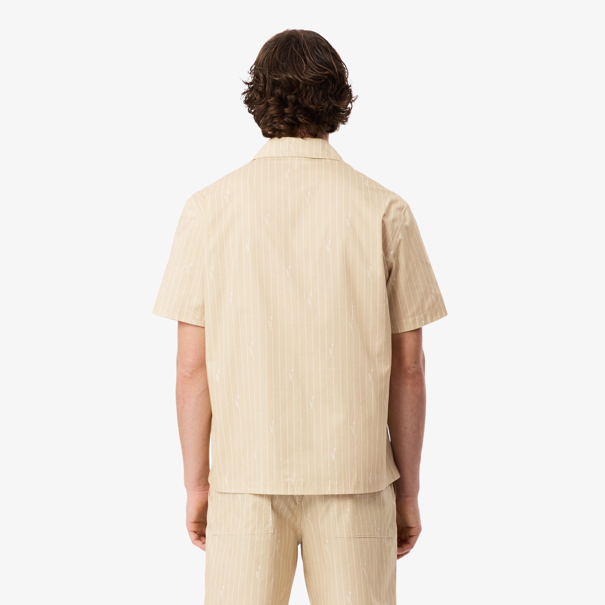 LACOSTE Men Relaxed Fit Print Twill Shirt