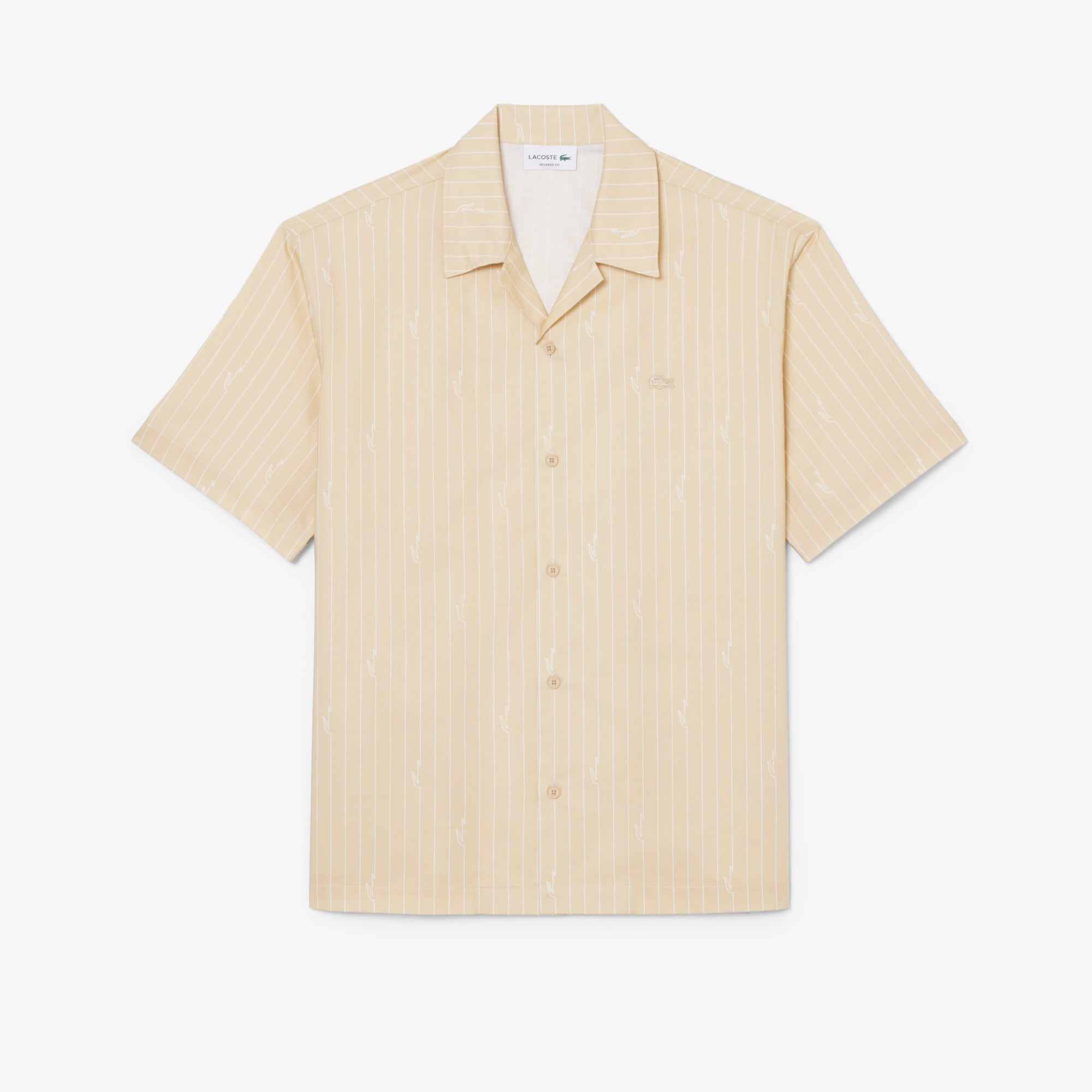 LACOSTE Men Relaxed Fit Print Twill Shirt