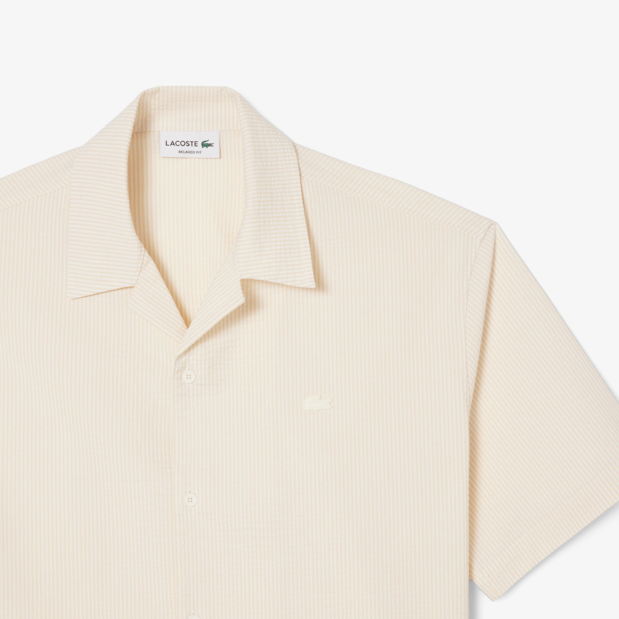 LACOSTE Relaxed Fit Seersucker Shirt