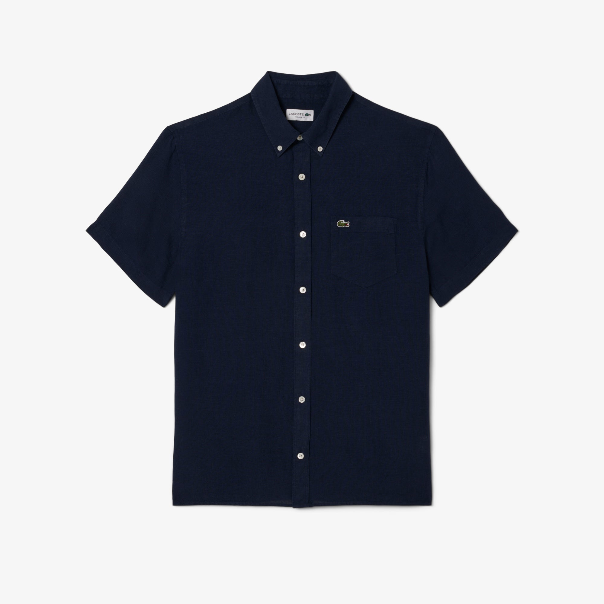 Lacoste Men Short Sleeved Linen Shirt
